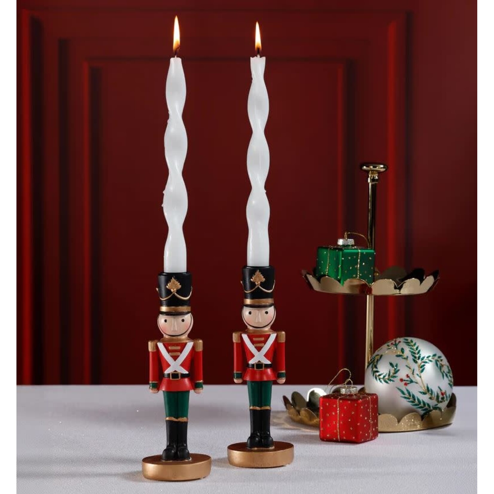 Zodax Lumiere Twist Formal Candles Set of 2
