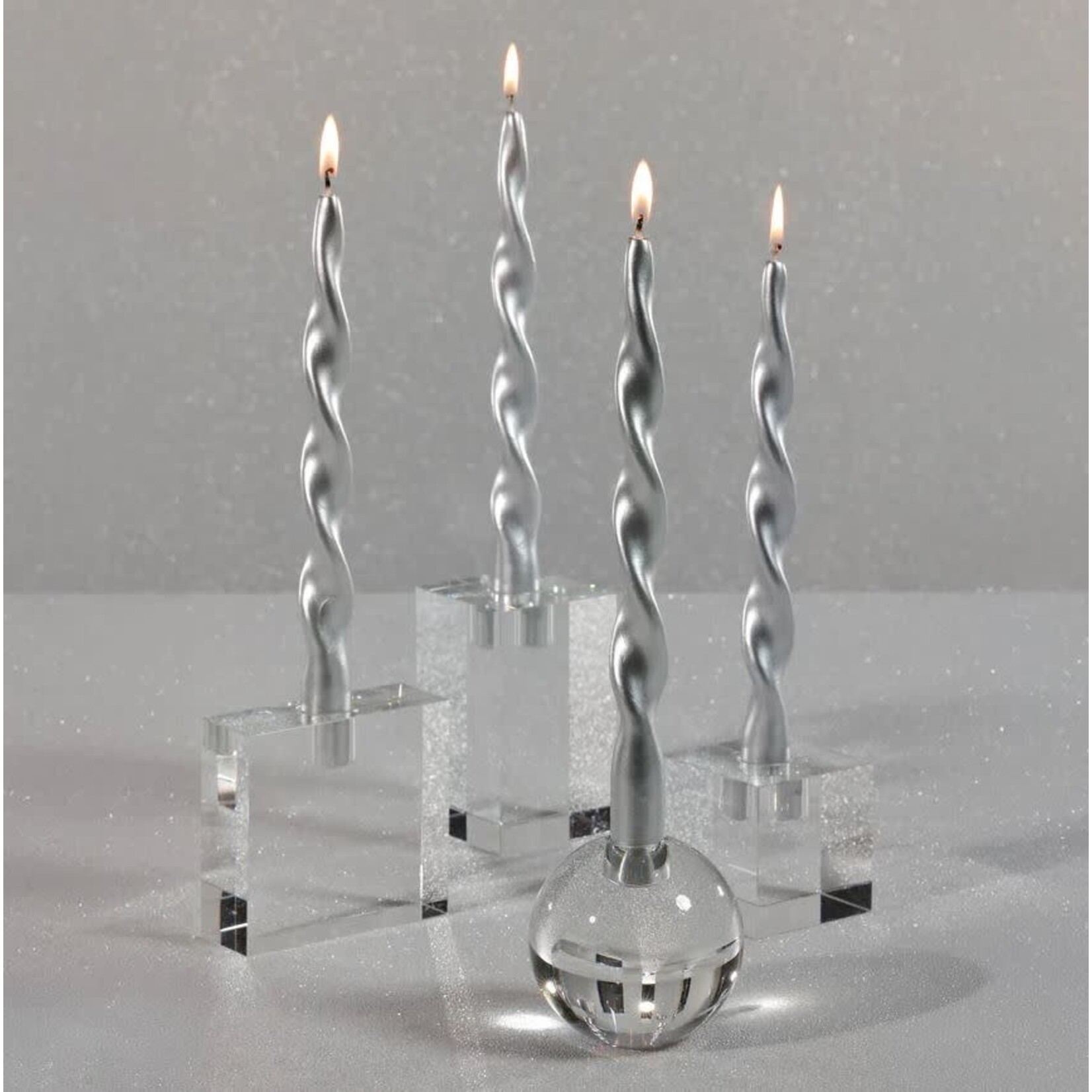 Zodax Lumiere Twist Formal Candles Set of 2