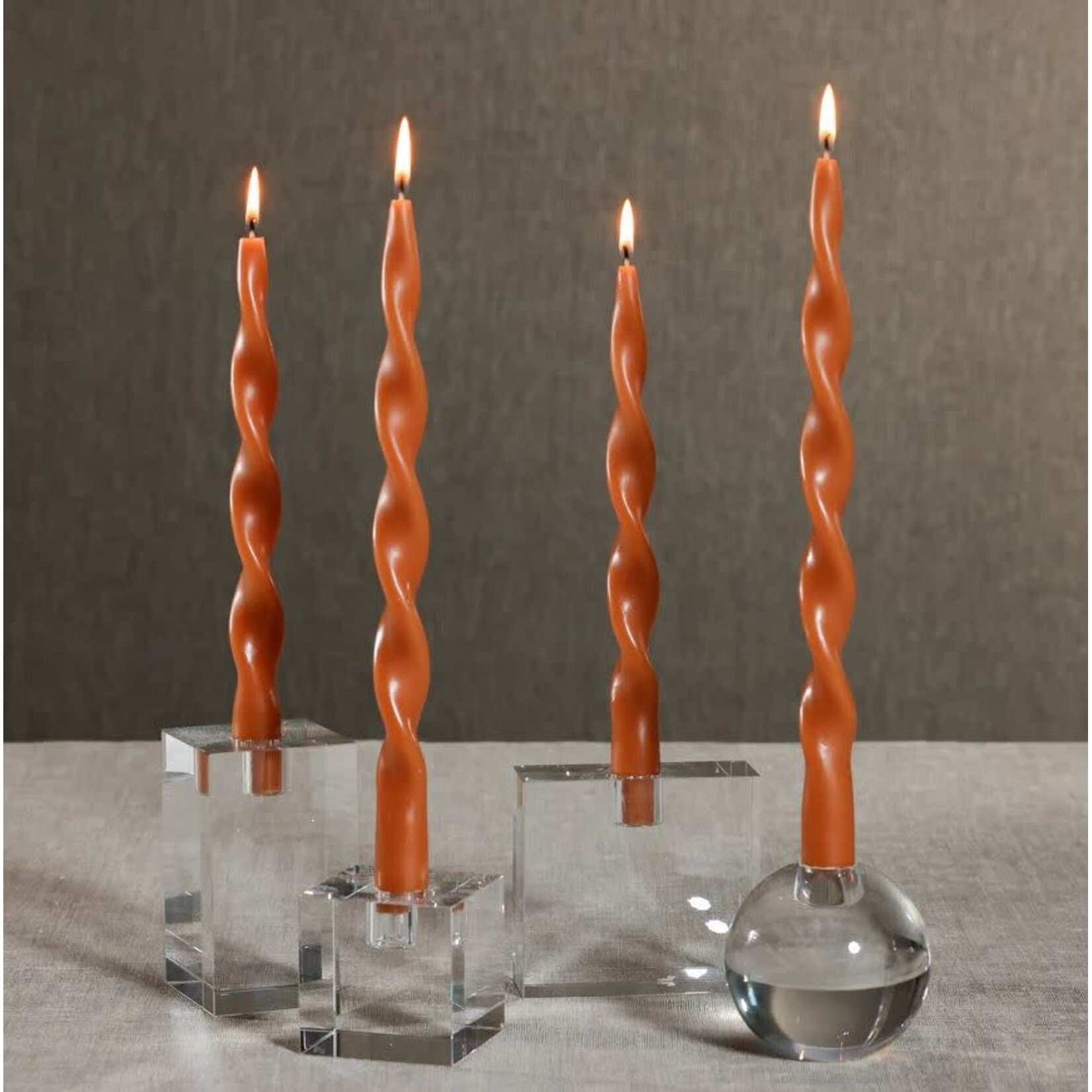Zodax Lumiere Twist Formal Candles Set of 2