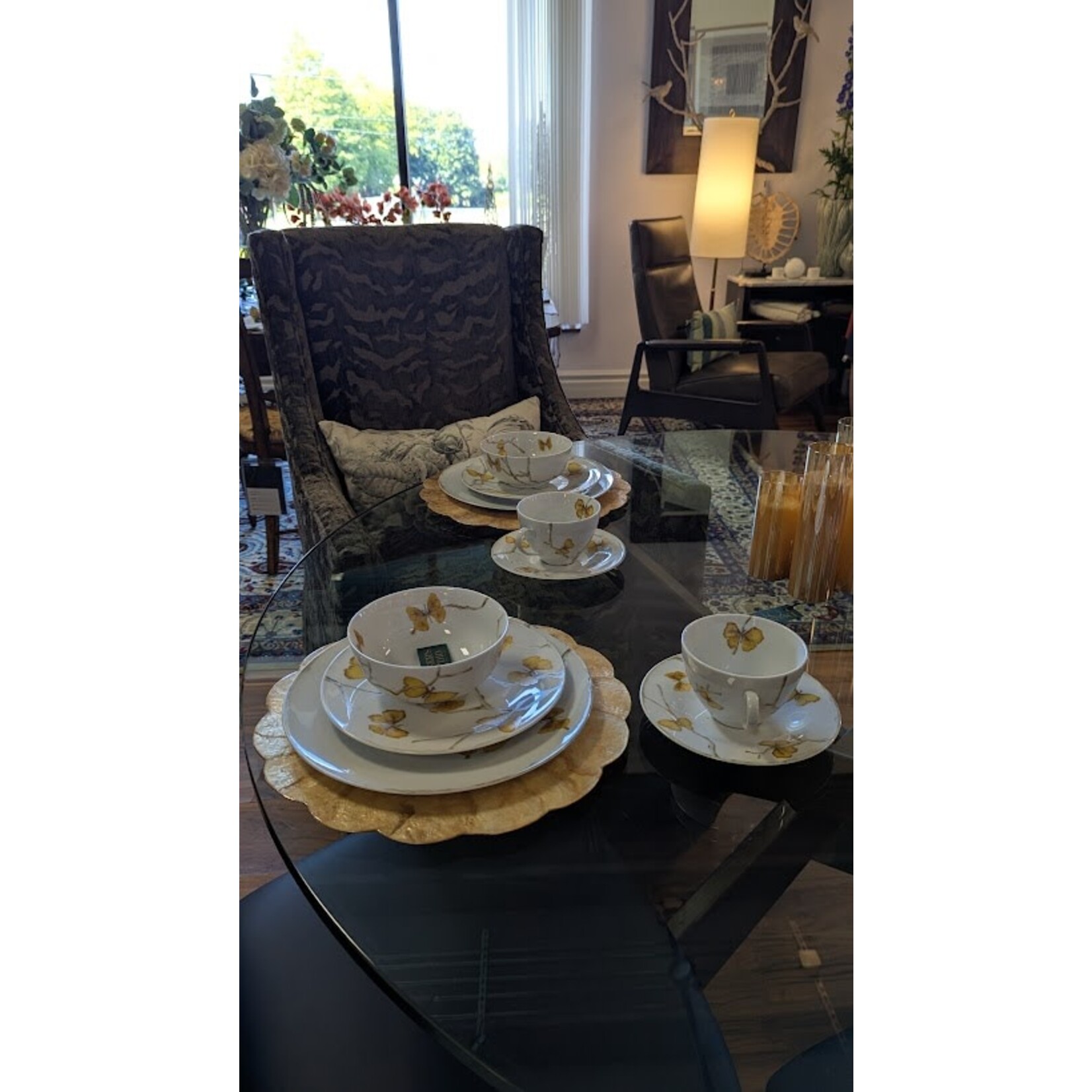 Gabby Royal Arm Chair with Casters Tigress Bark