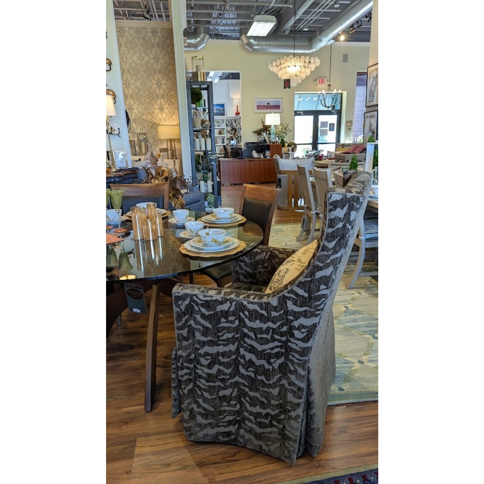 Gabby Royal Arm Chair with Casters Tigress Bark