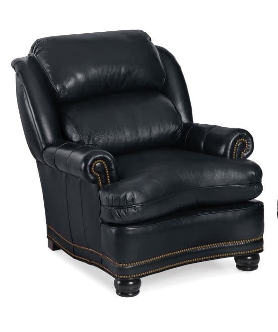 Hancock & Moore Austin High Back Chair Cavalier Navy Leather