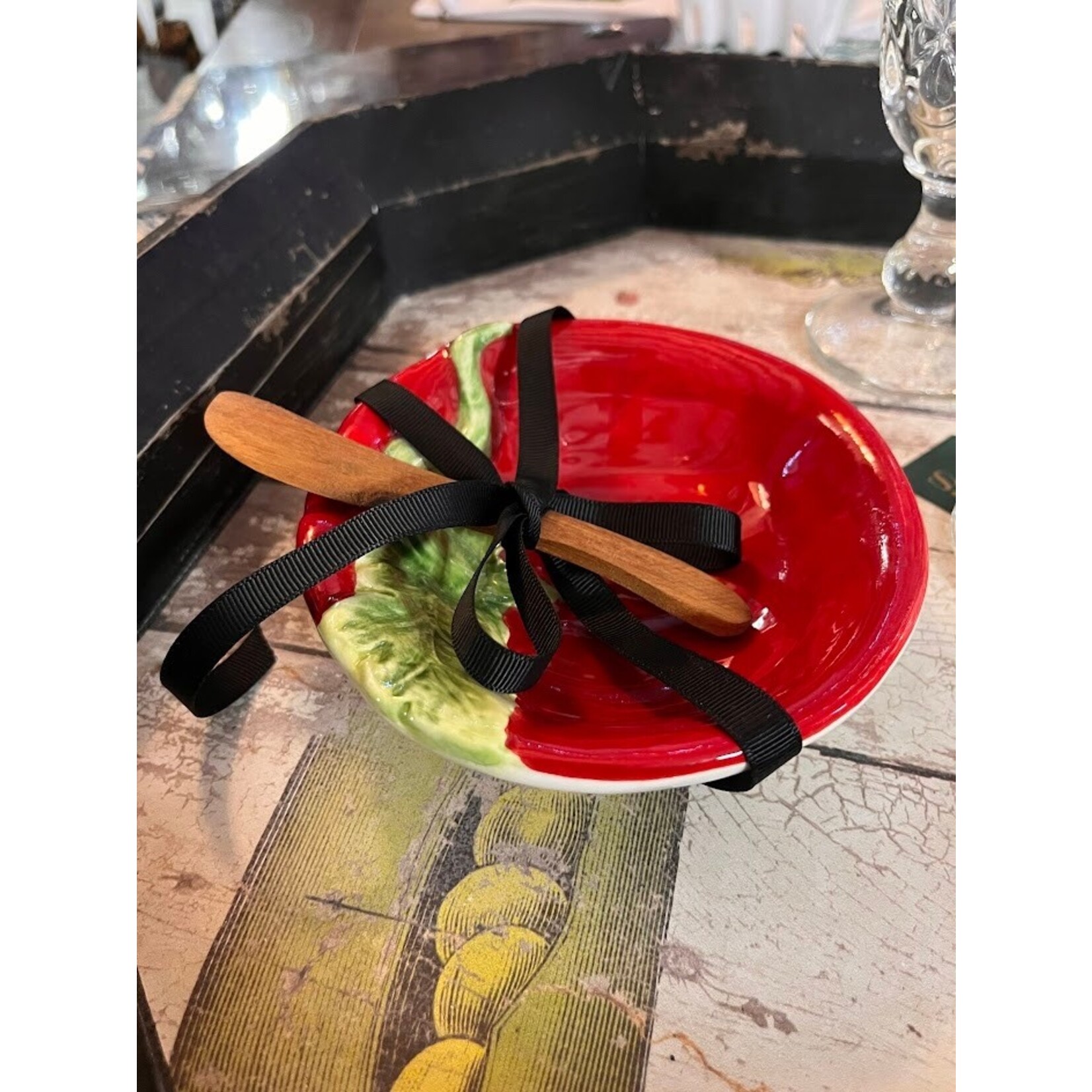 Two's Company Vegetable Tidbit Bowl with Spreader
