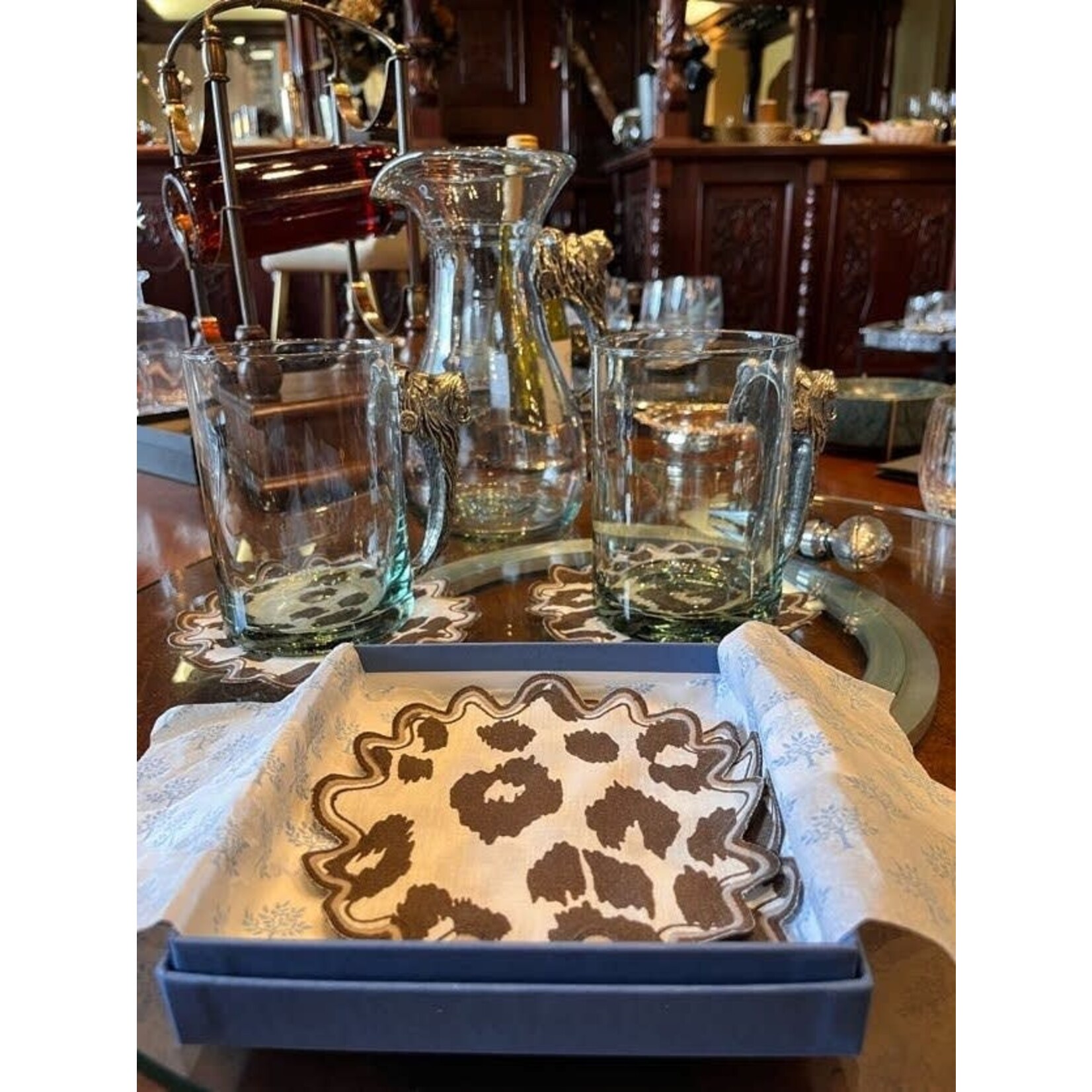 Matouk Iconic Leopard Cocktail Napkin