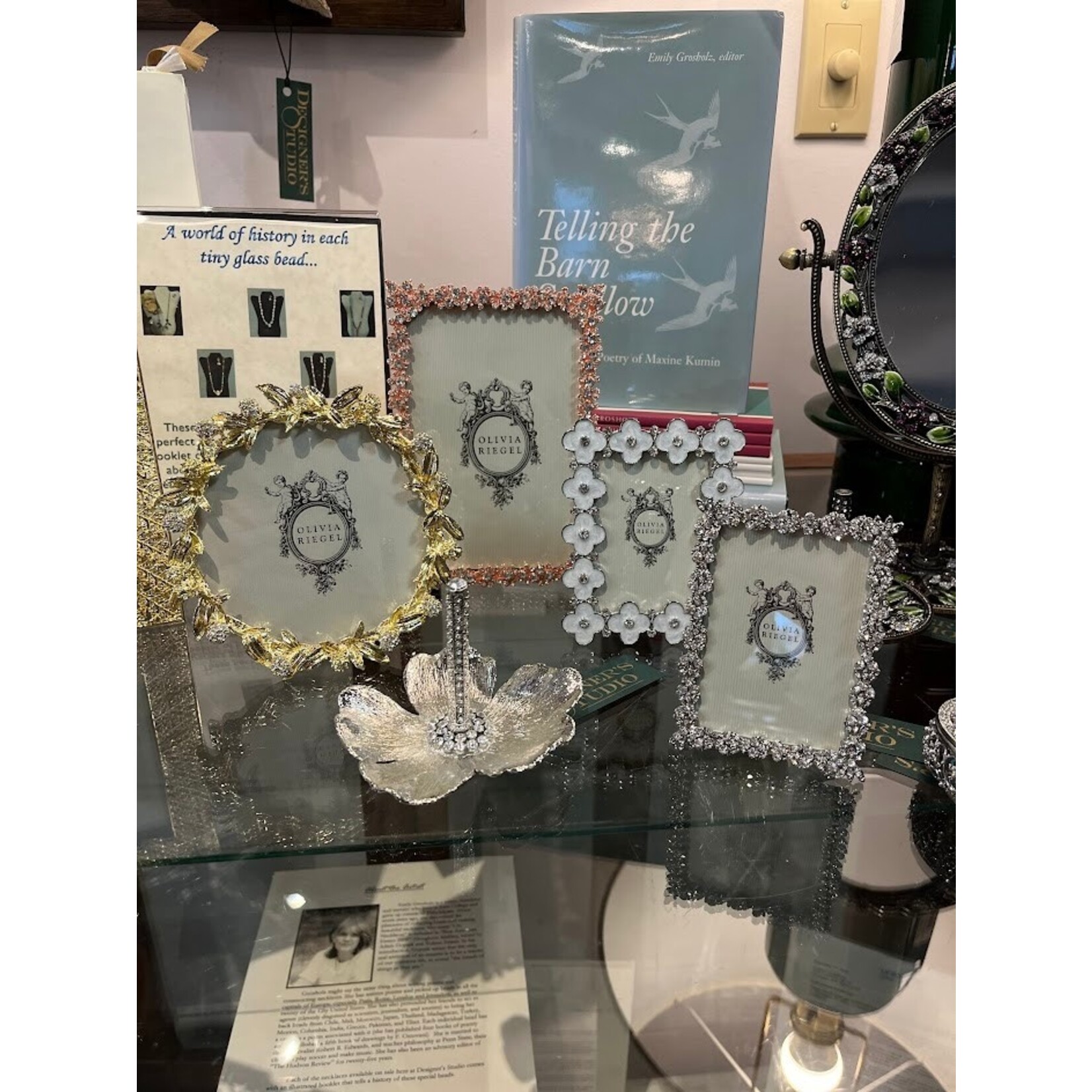 Olivia Riegel White Enamel Clover Frame 2.5x3.5