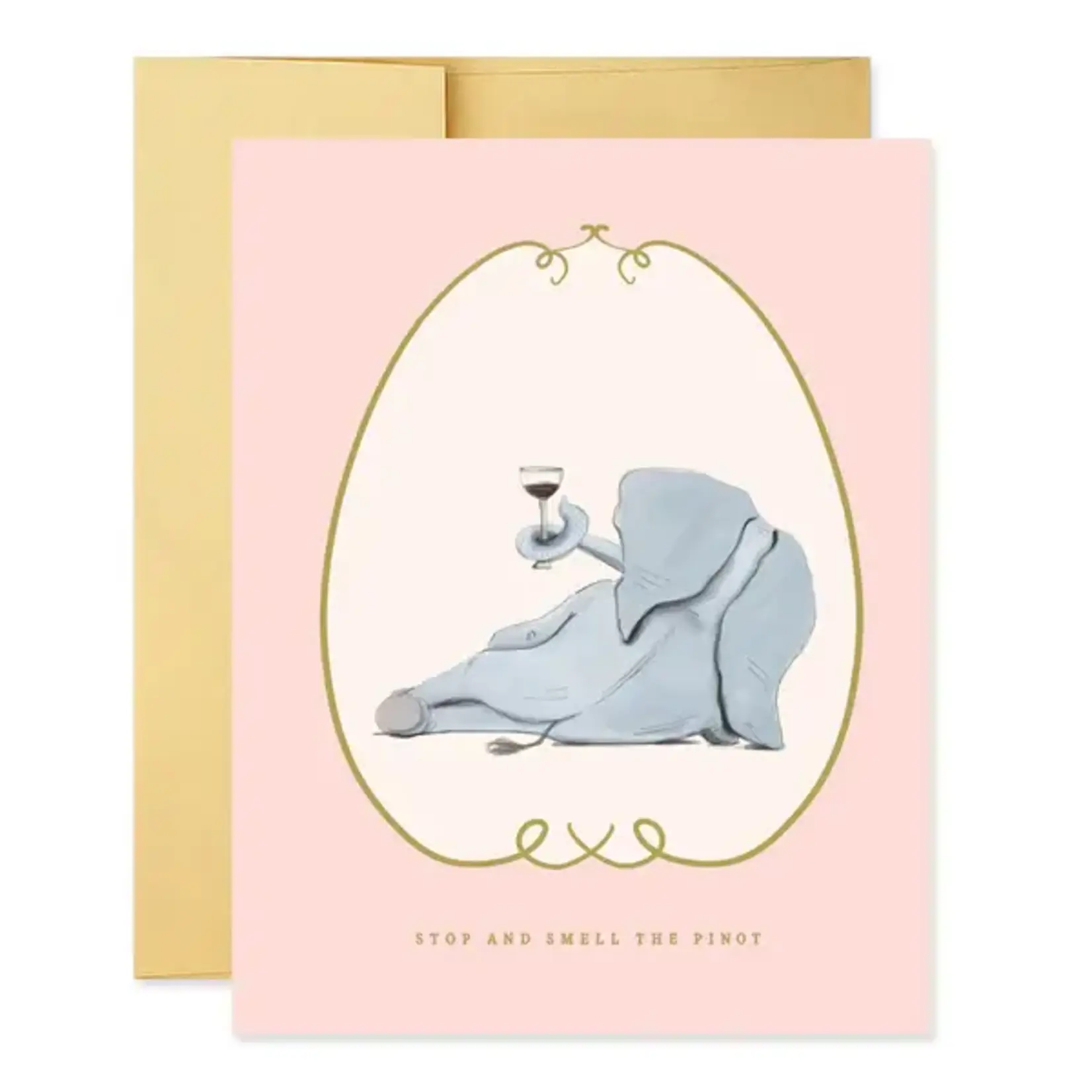 Good JuJu Ink Stop & Smell the Pinot Greeting Card