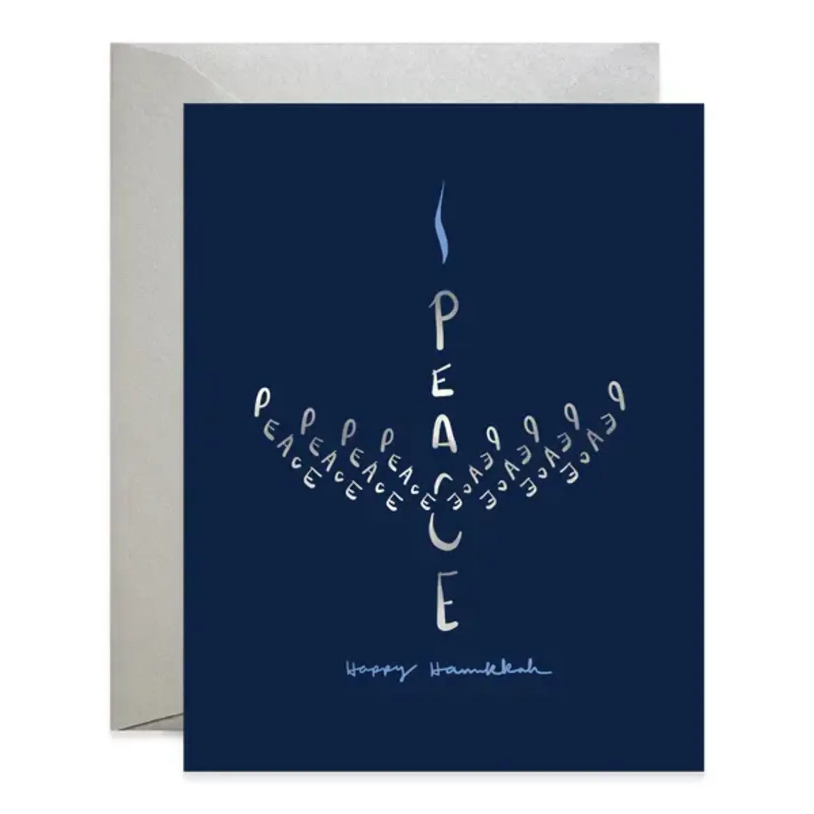 Good JuJu Ink Peace Menorah Greeting Card