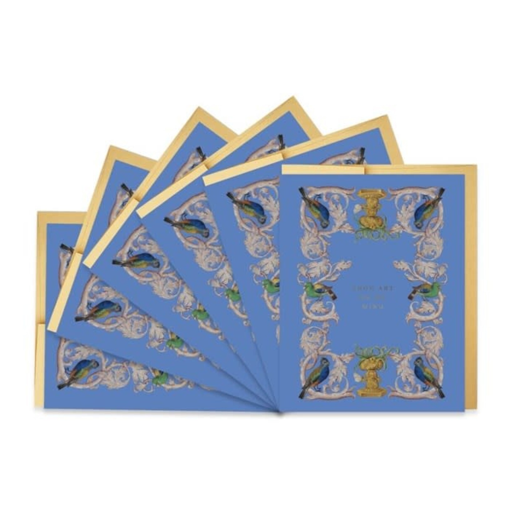Good JuJu Ink Parrot Flourish Illumination Greeting Card