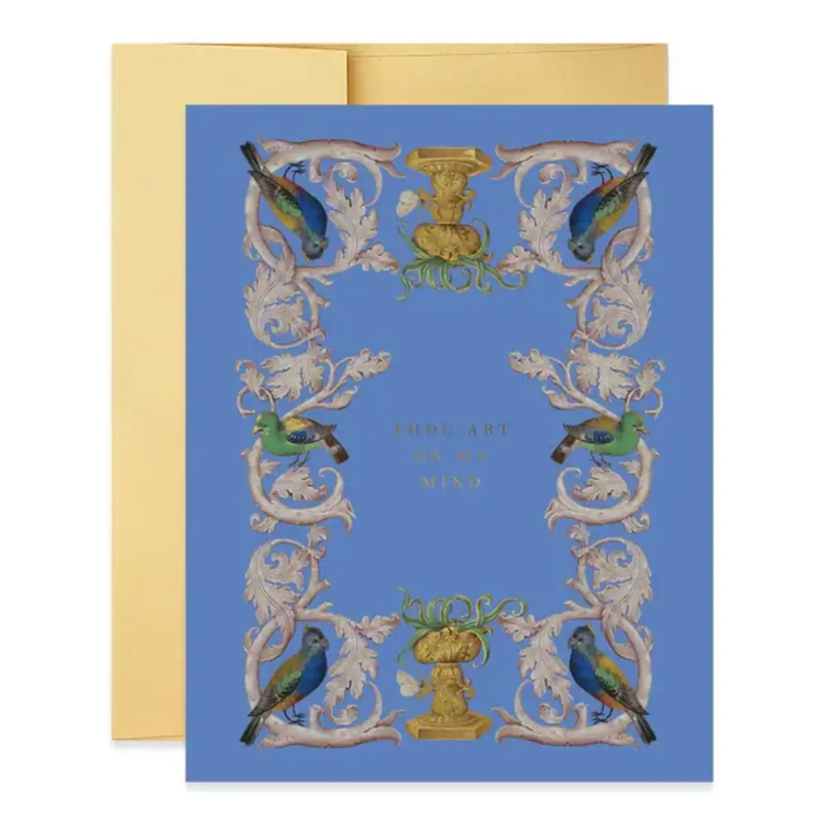 Good JuJu Ink Parrot Flourish Illumination Greeting Card
