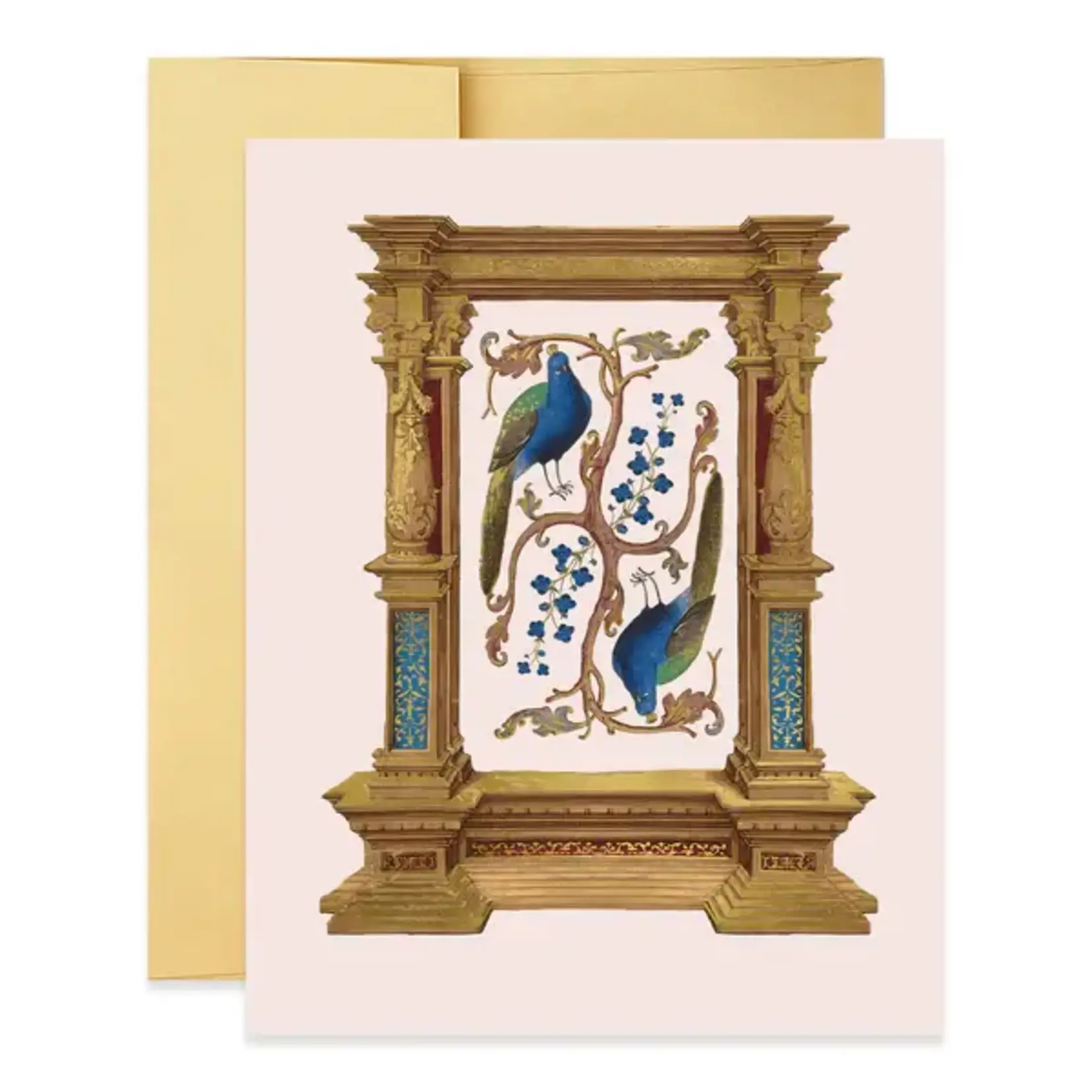 Good JuJu Ink Peacock Frame Illumination Greeting Card
