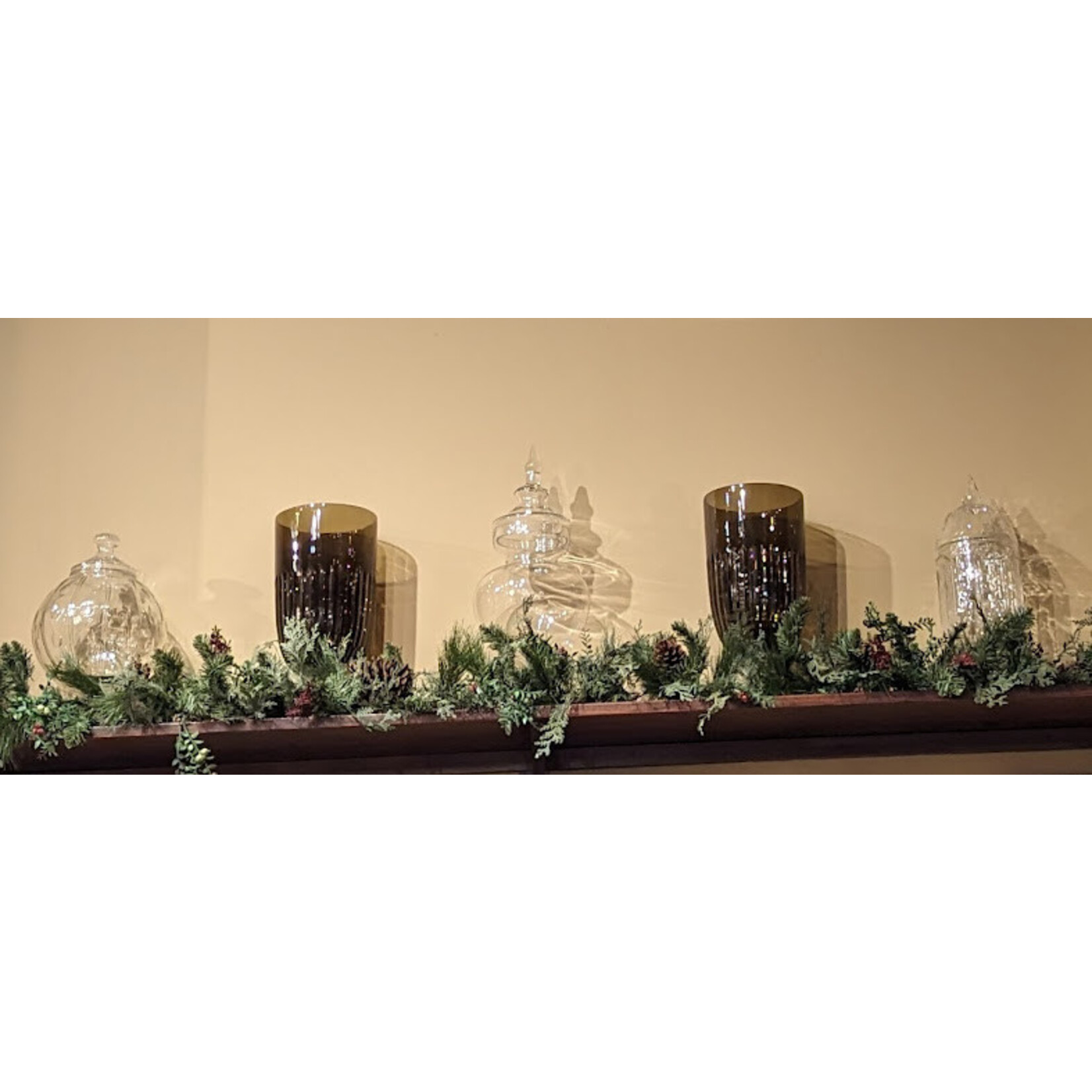 Two's Company Cylindrical Etched Apothecary Jar