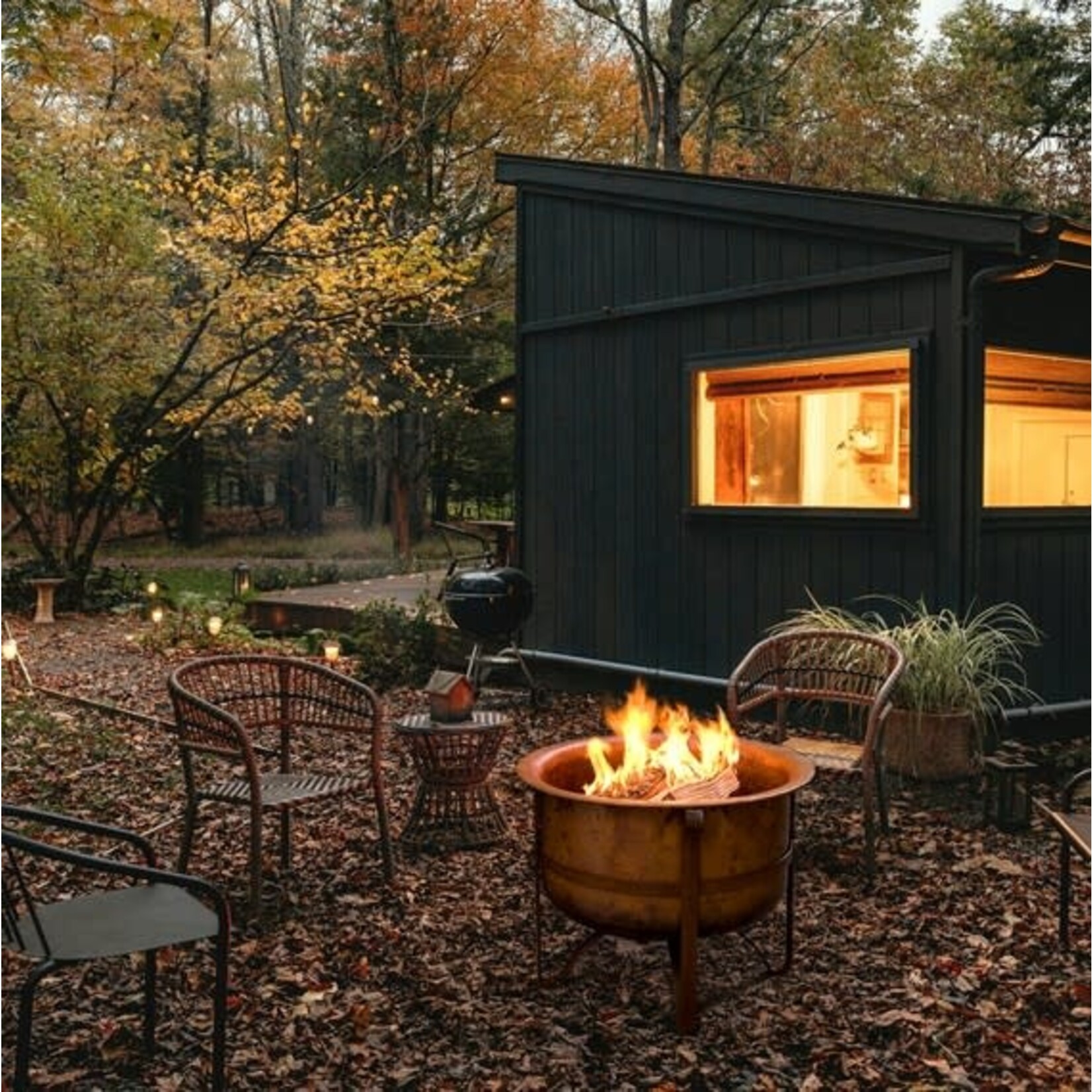 Flaming Gorge Smokeless Rustic Acadia Corten Steel Fire Pit 34"