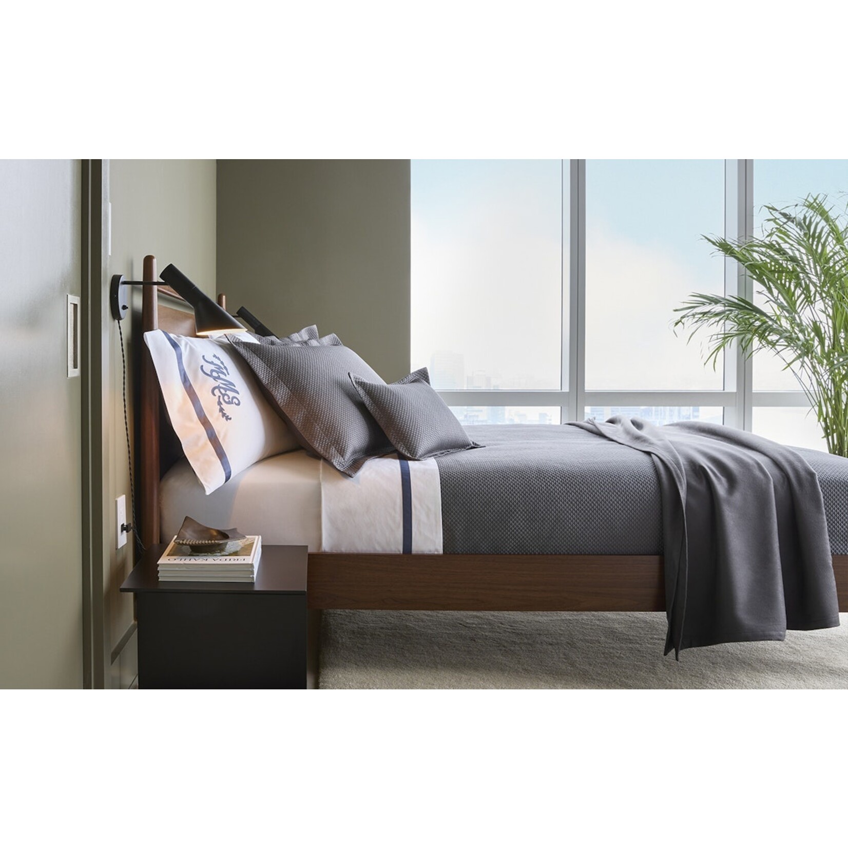 Matouk Alba Euro Cotton Sateen Sham Pillowcase Pool