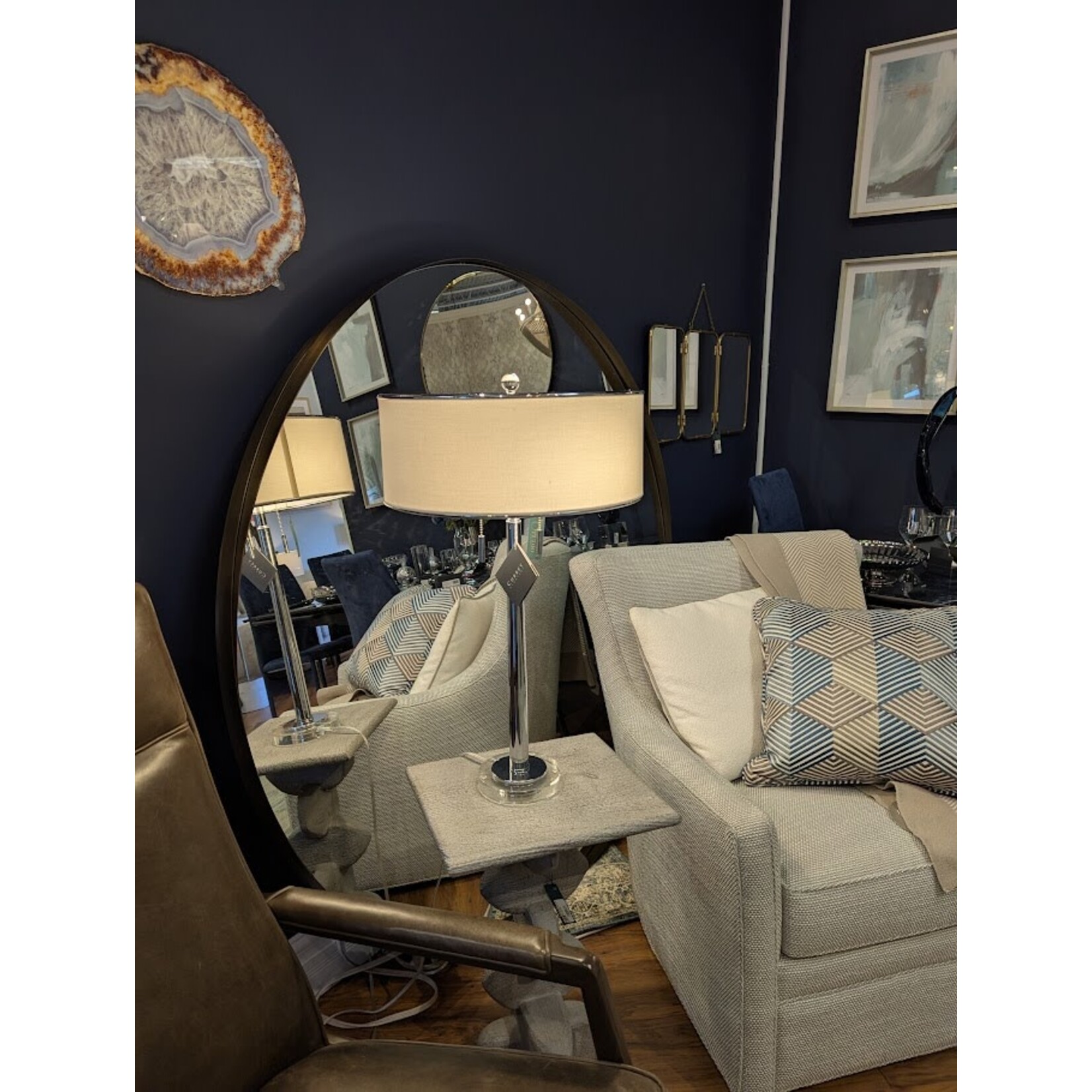 Jessica Charles Delta Swivel Rocker Chair Hoover Flint