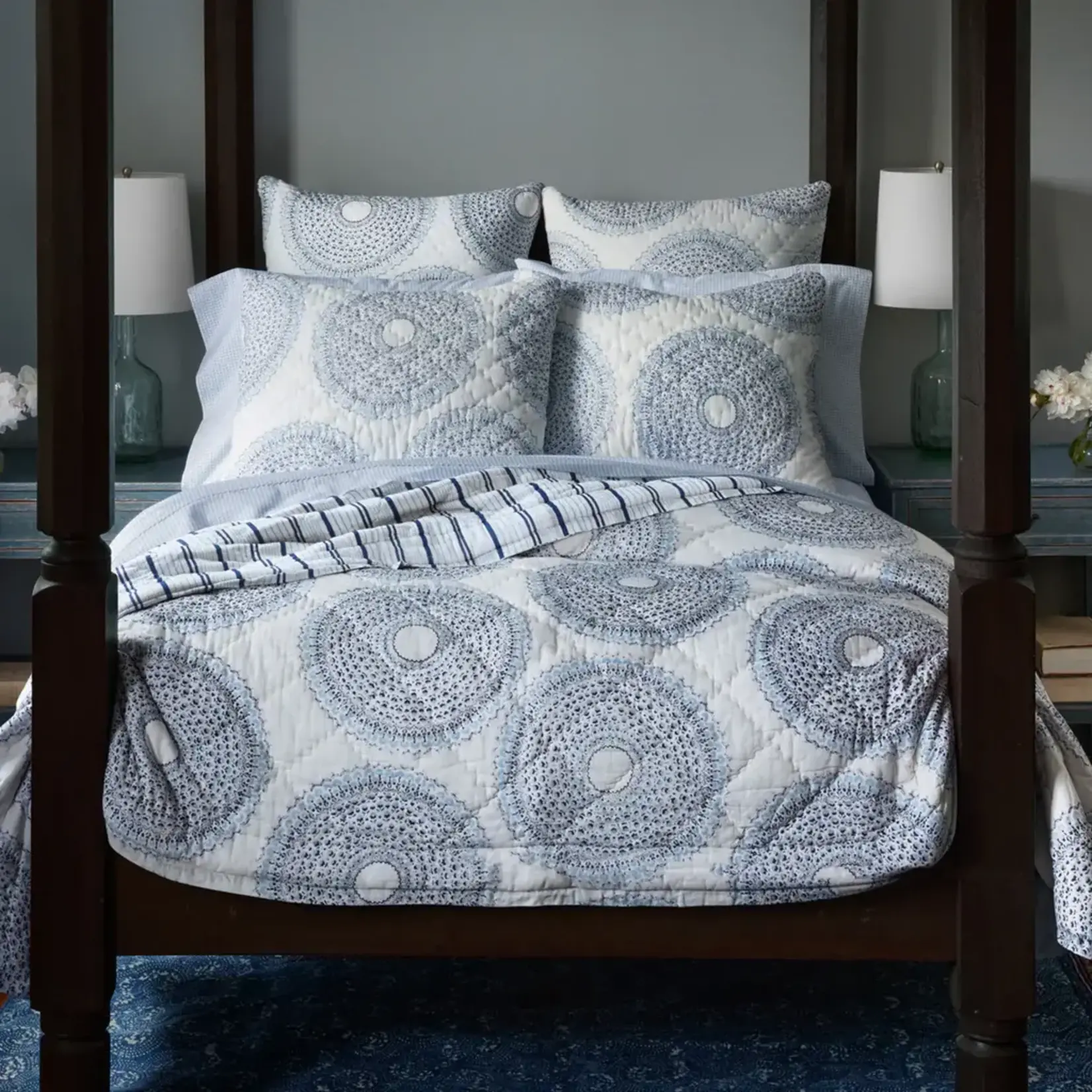 John Robshaw Textiles Lapis Euro Sham