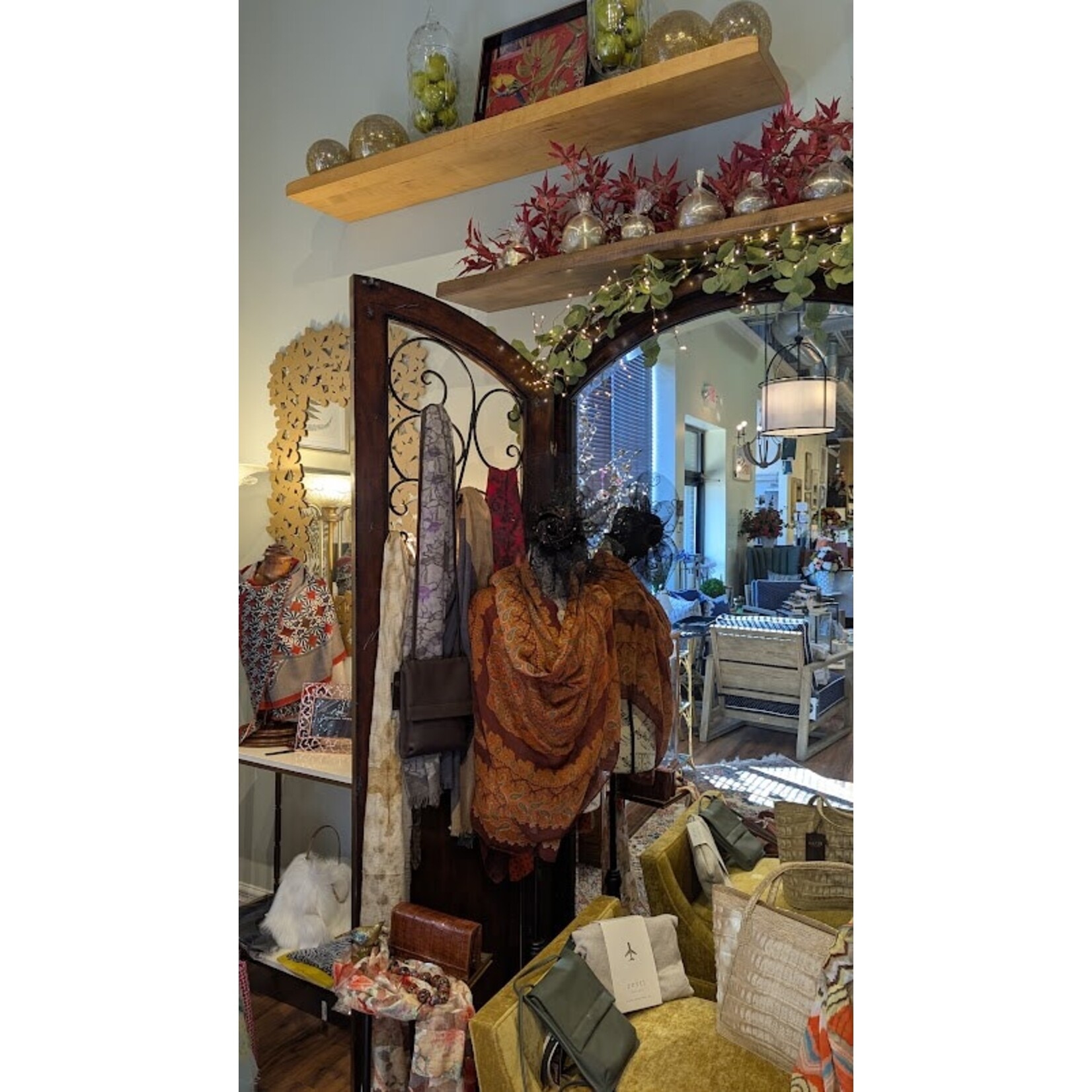 2CHIC Rust Orange Paisley Scarf