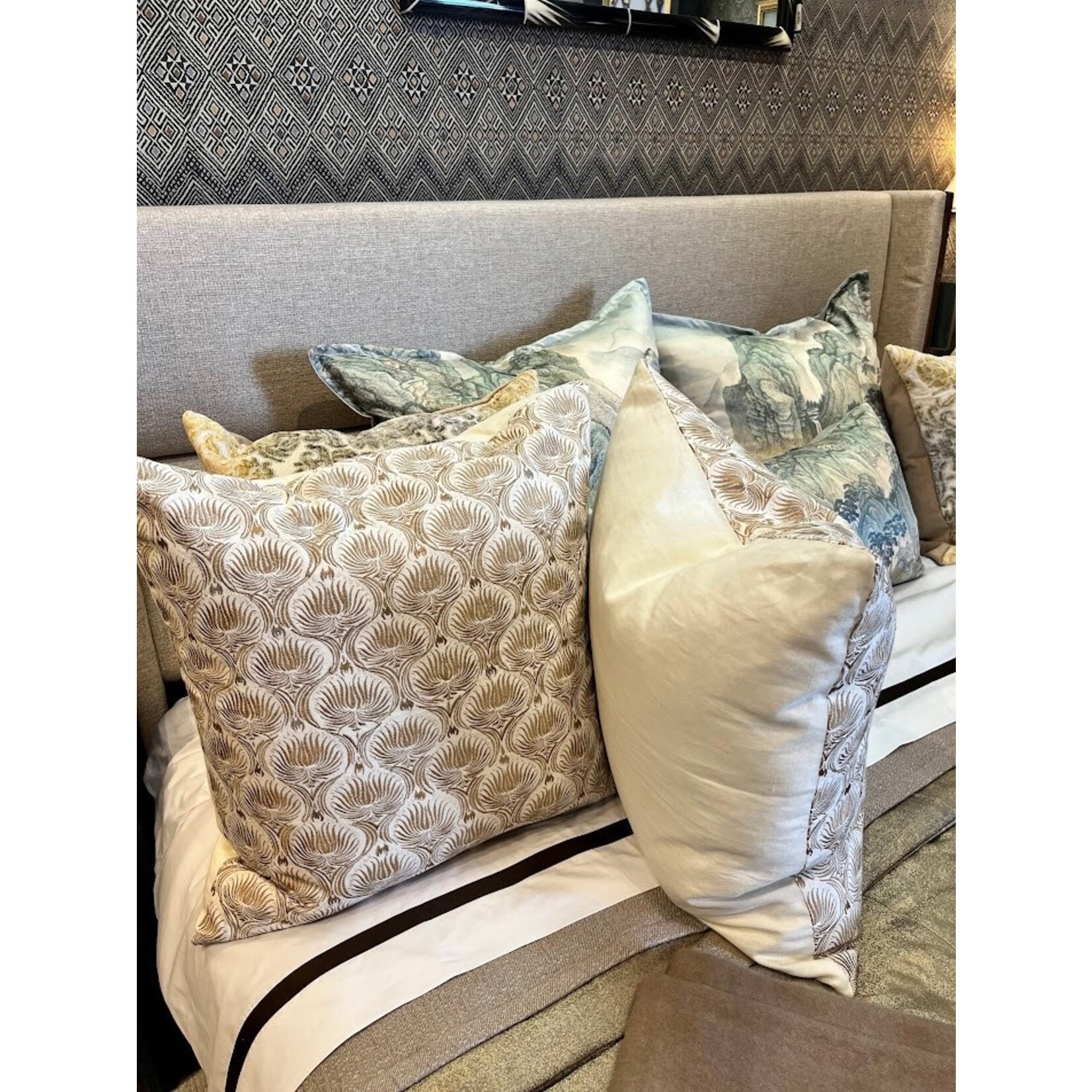 John Robshaw Textiles Divit Metallic Decorative Pillow 22x22