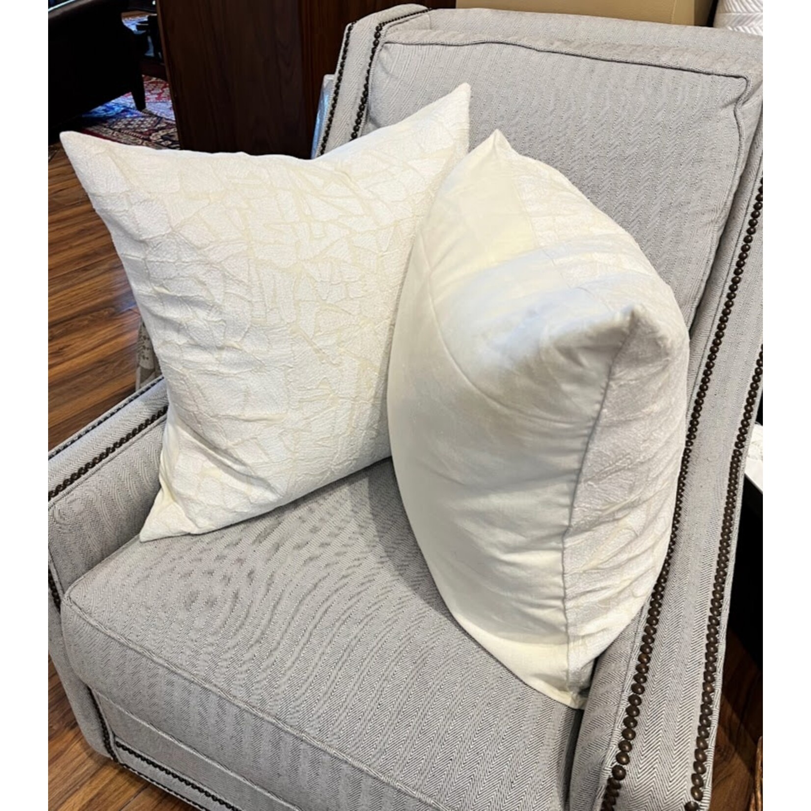 John Robshaw Textiles Asif White Decorative Throw Pillow 22x22