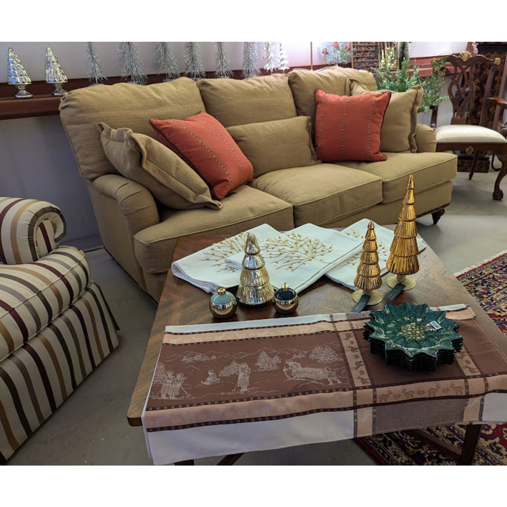 Vanguard Furniture Wheat Burlap Pillow with Ruffle