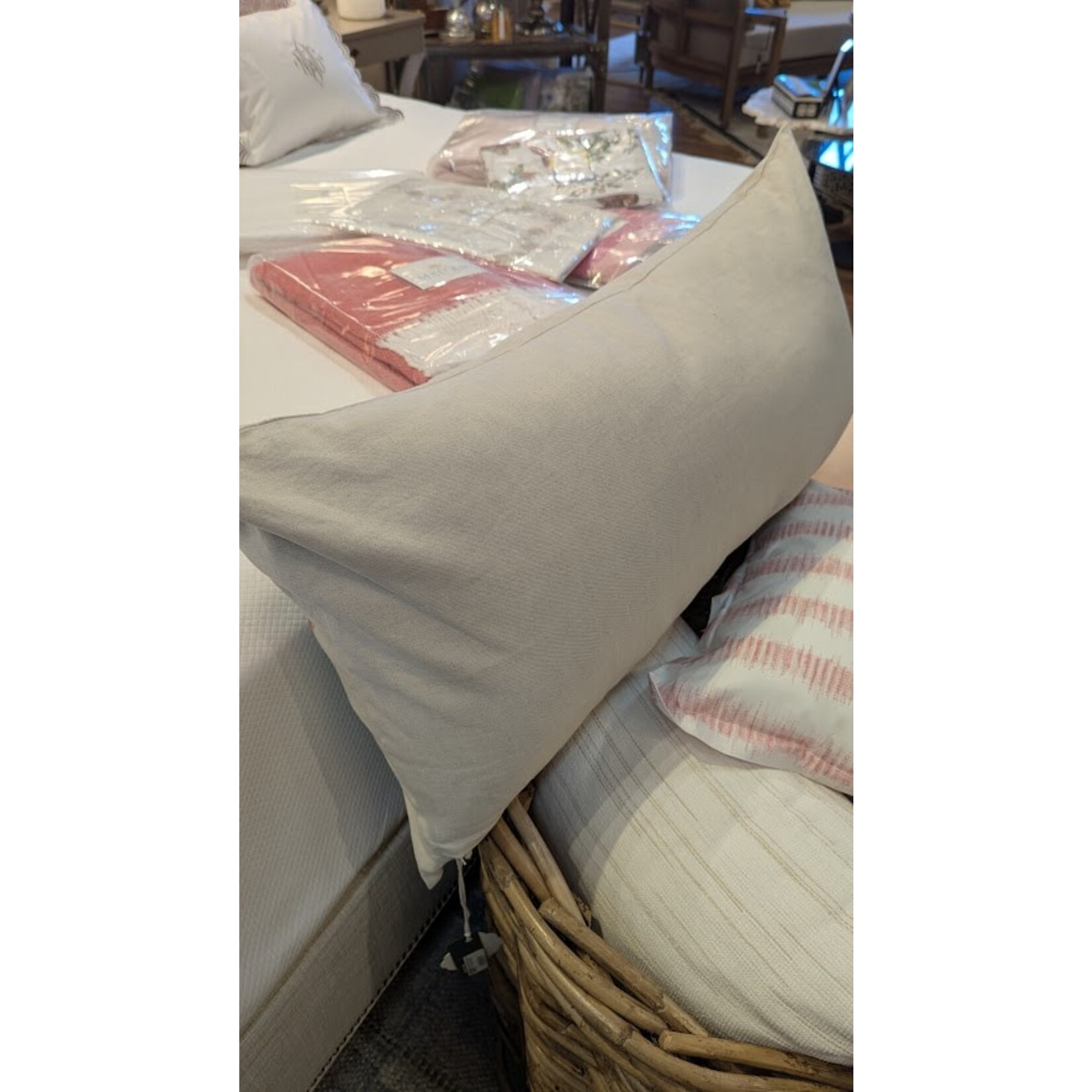 John Robshaw Textiles Garden Party Bolster Pillow with Insert 17"x32"