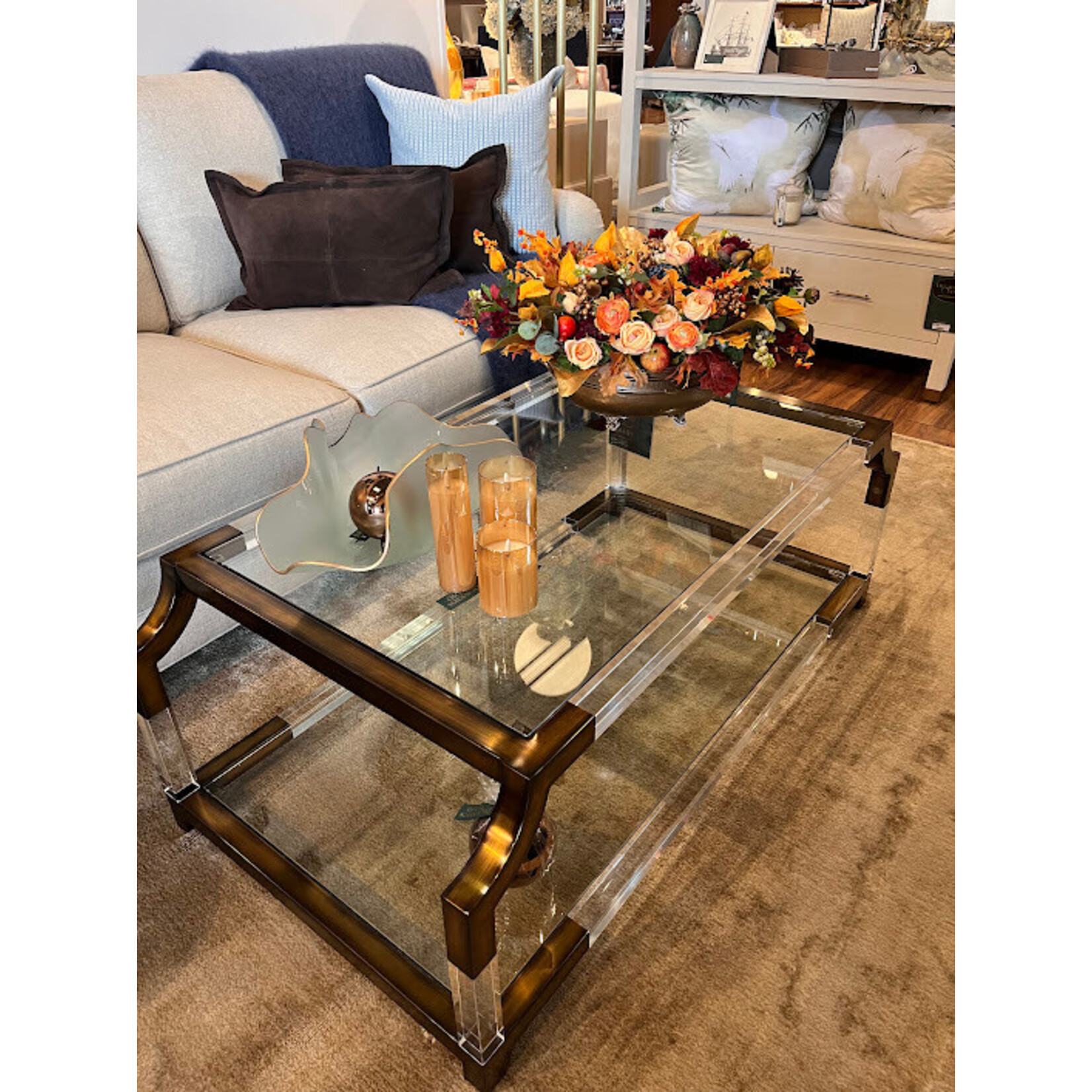 Winward Home Faux Ranunculus Berry Fall Centerpiece Floral Arrangement