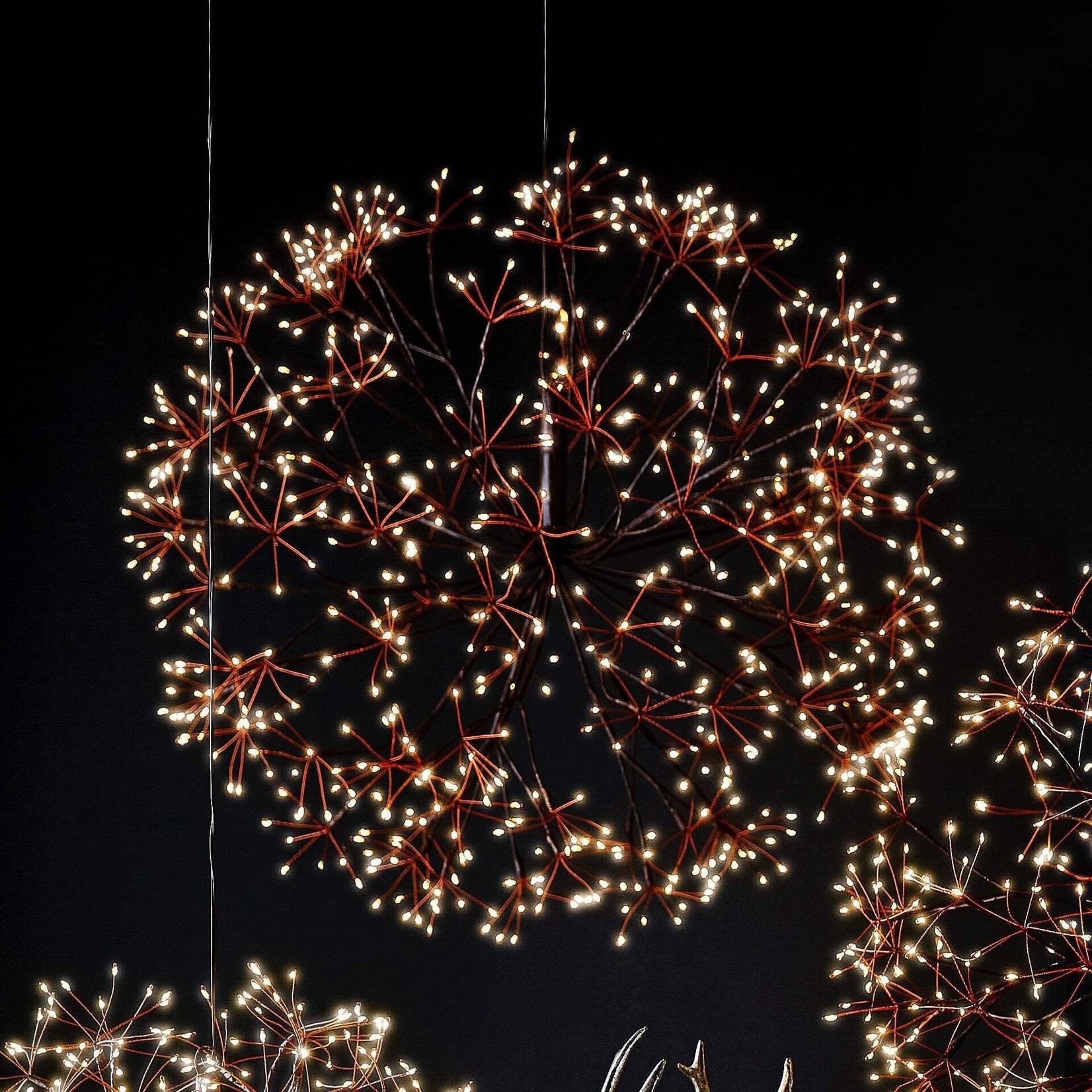 RAZ Imports Brown Starburst LED Lighted Orb