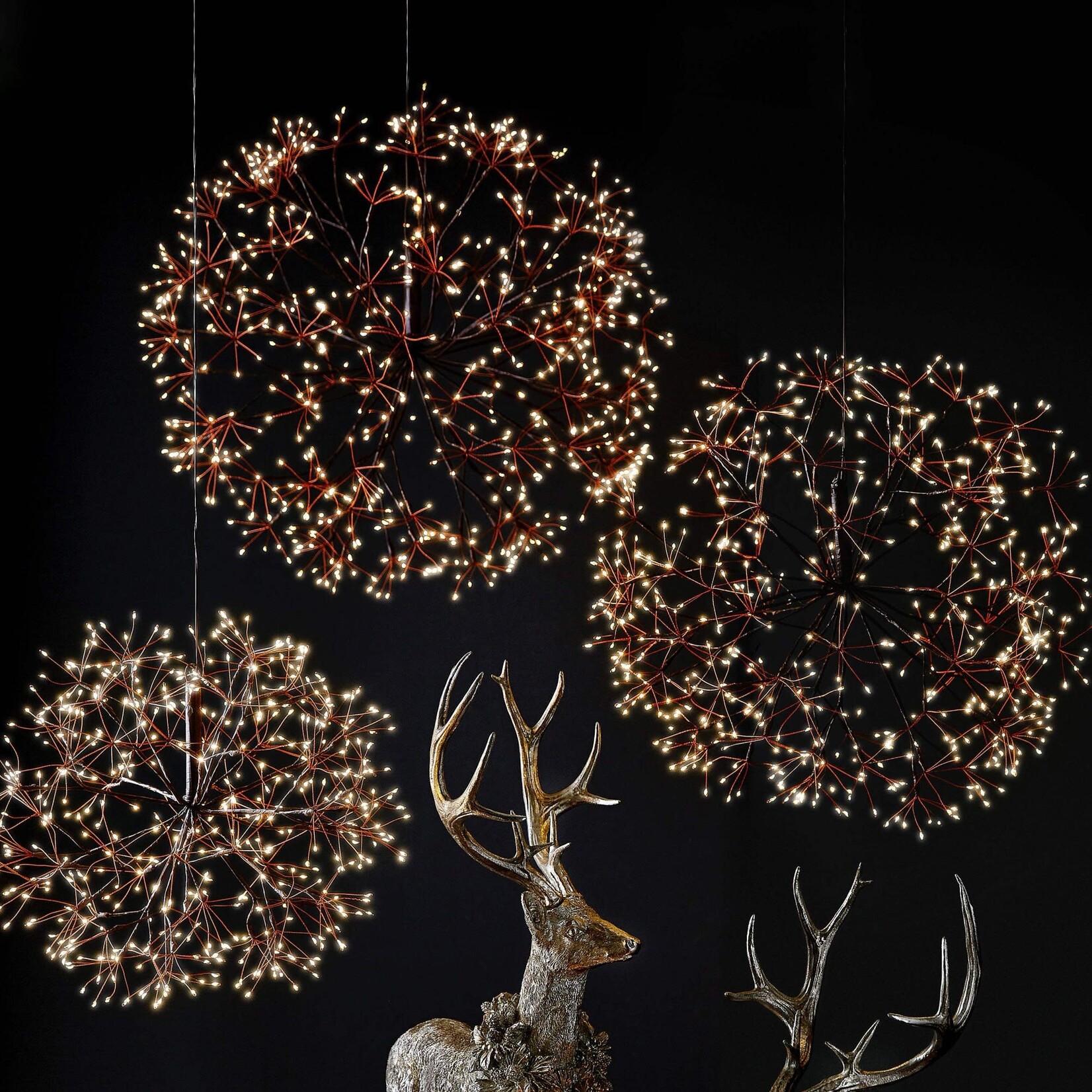 RAZ Imports Brown Starburst LED Lighted Orb