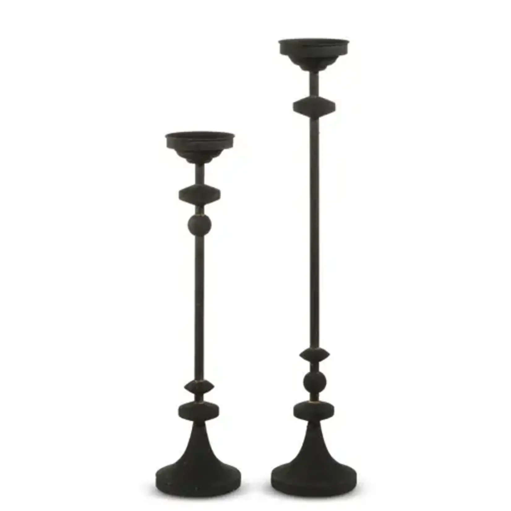RAZ Imports Black Candle Holder