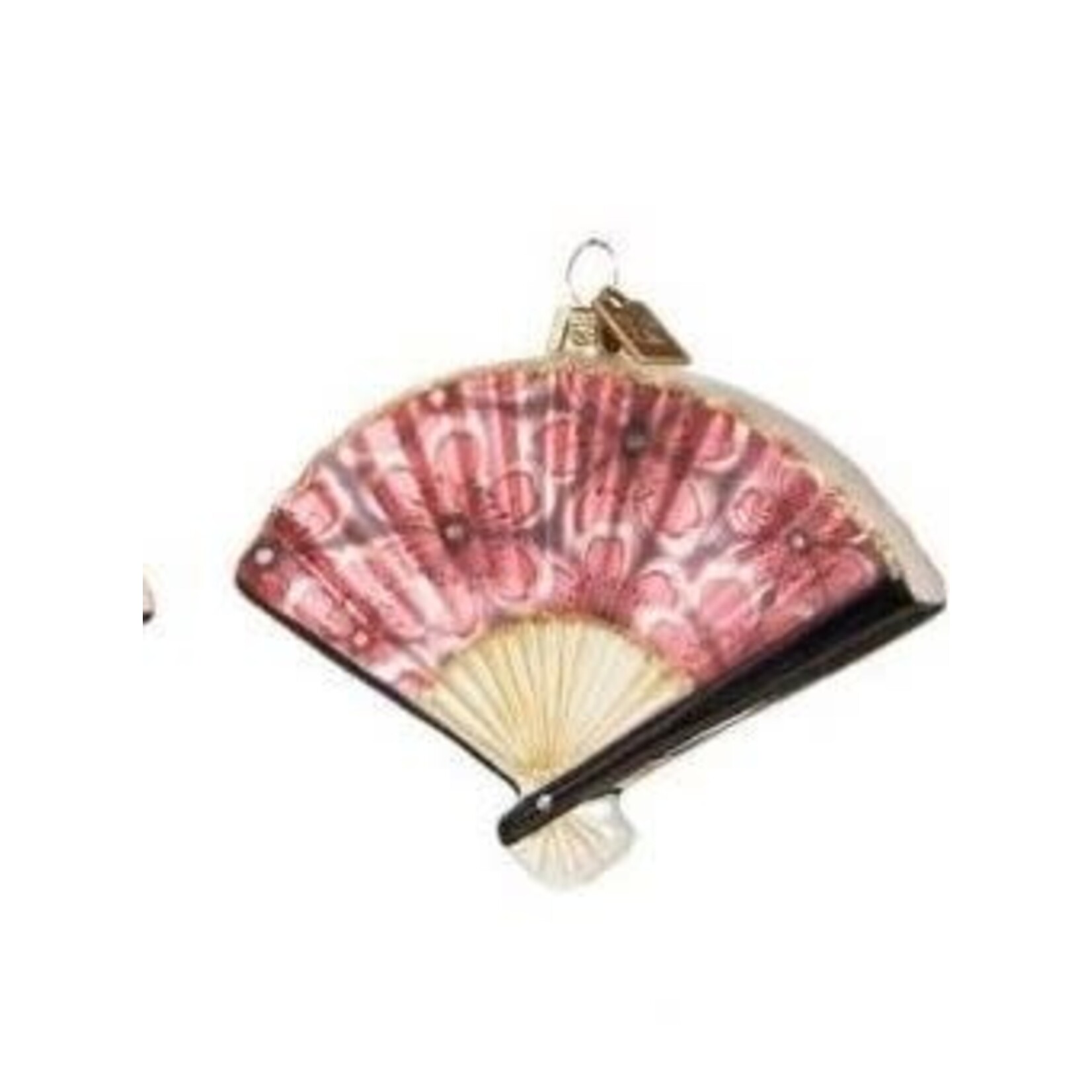 RAZ Imports Floral Fan Ornament 4.25"