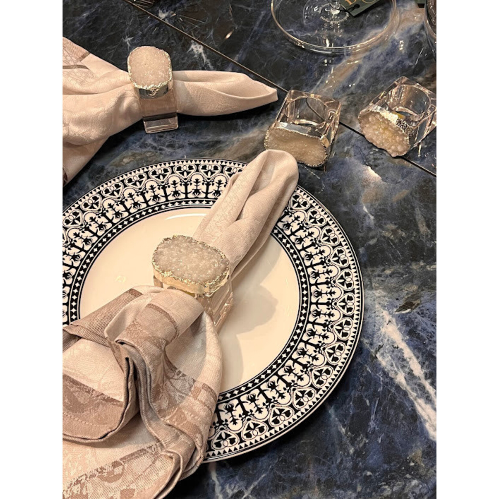 Kim Seybert Rock Crystal Napkin Ring Set of 4