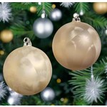 RAZ Imports Champagne Shimmer Ball Ornament 5"
