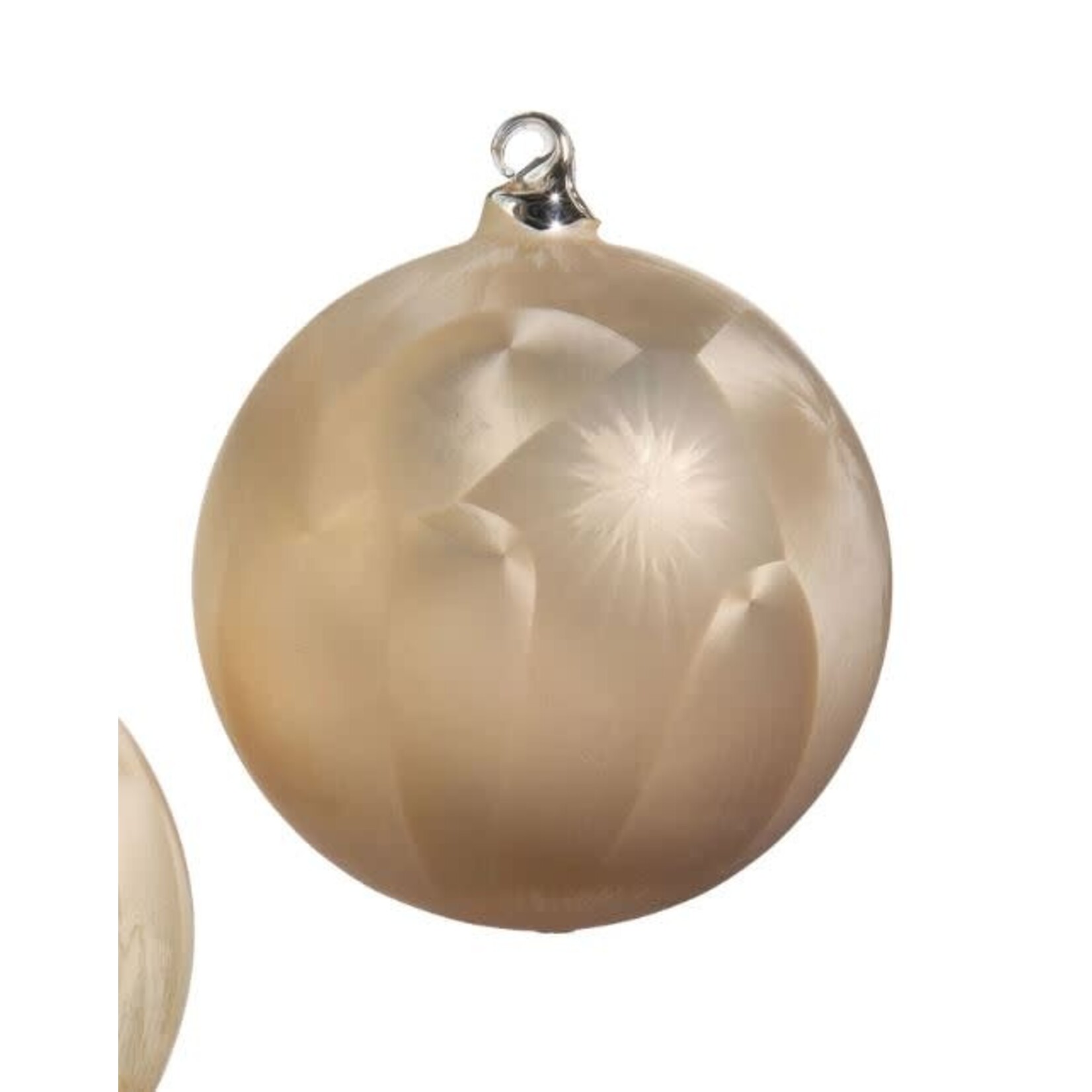 RAZ Imports Champagne Shimmer Ball Ornament 5"