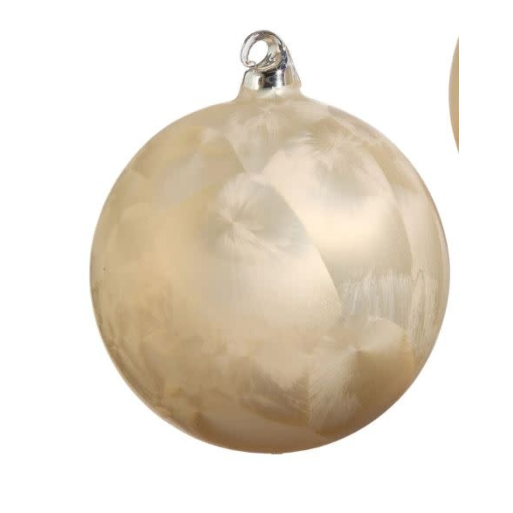RAZ Imports Champagne Shimmer Ball Ornament 5"