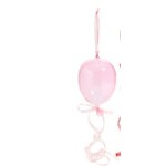 RAZ Imports Pink & Red Balloon Glass Ornament 8"
