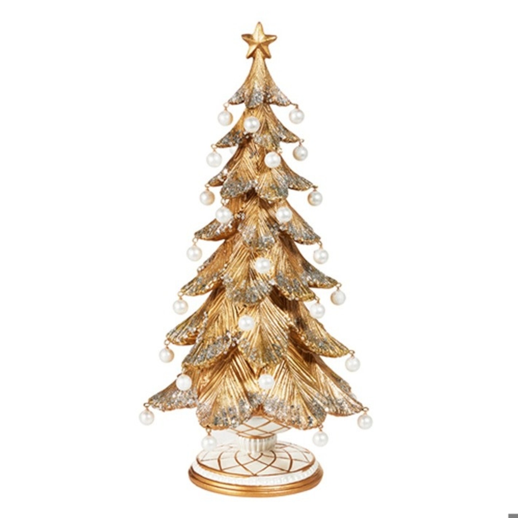 RAZ Imports Gold Tree with Pearls 18"