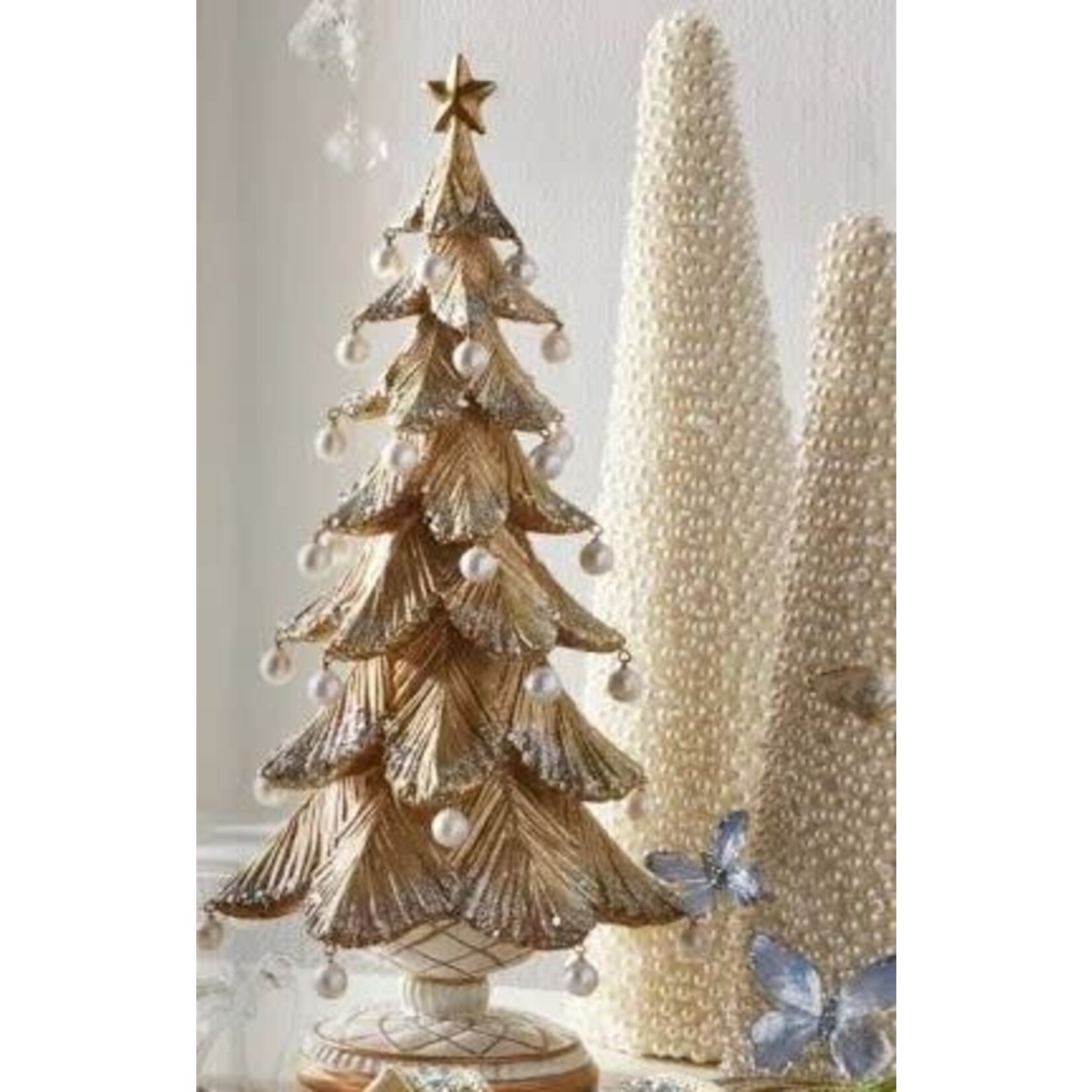 RAZ Imports Gold Tree with Pearls 18"