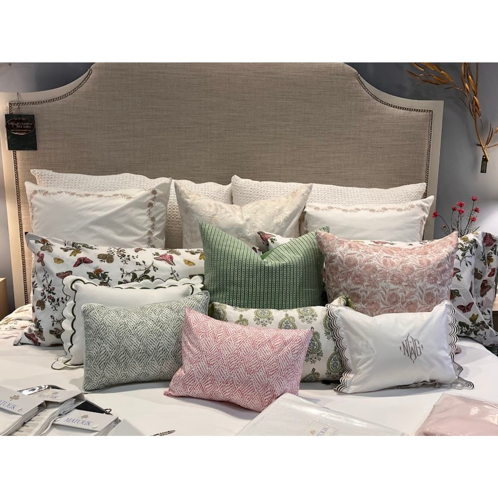 Matouk Duma Diamond Boudoir Sham Berry