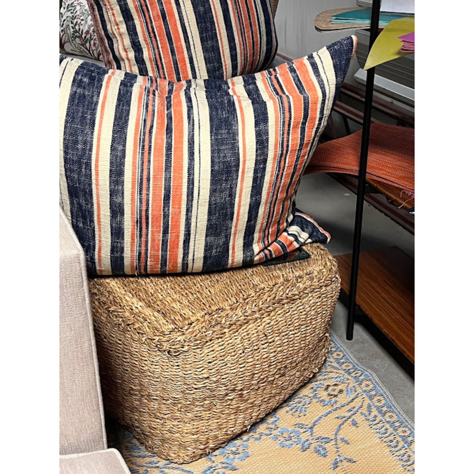 Napa Home and Garden Seagrass Square Ottoman