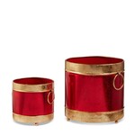 RAZ Imports Red and Gold Container Ornament