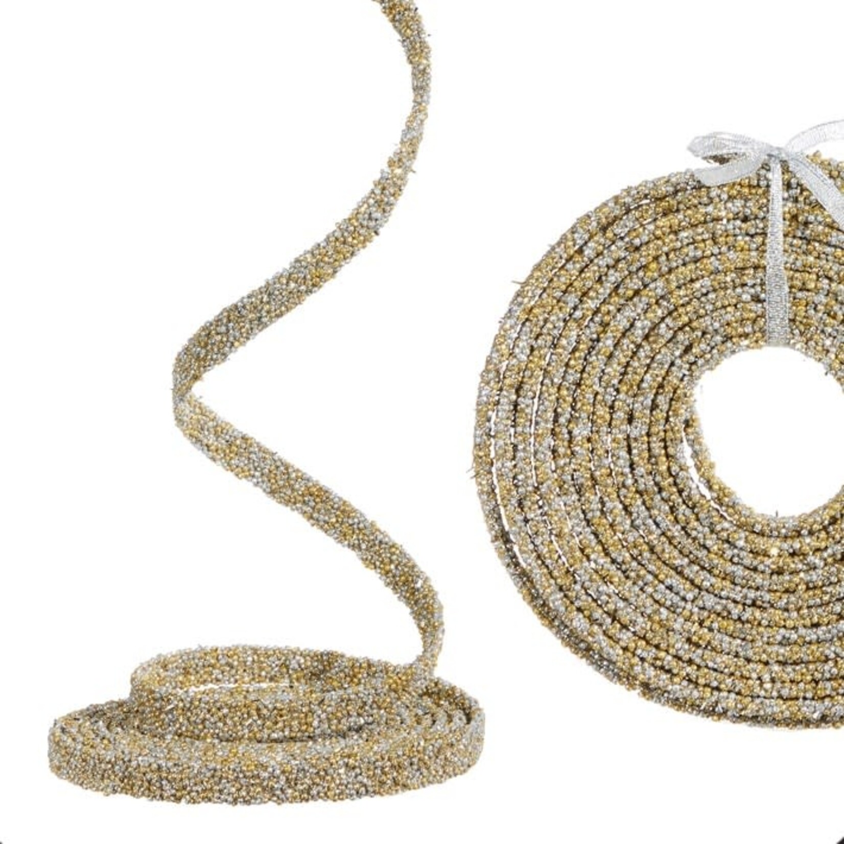 RAZ Imports Gold Beaded Garland 15'x.5"