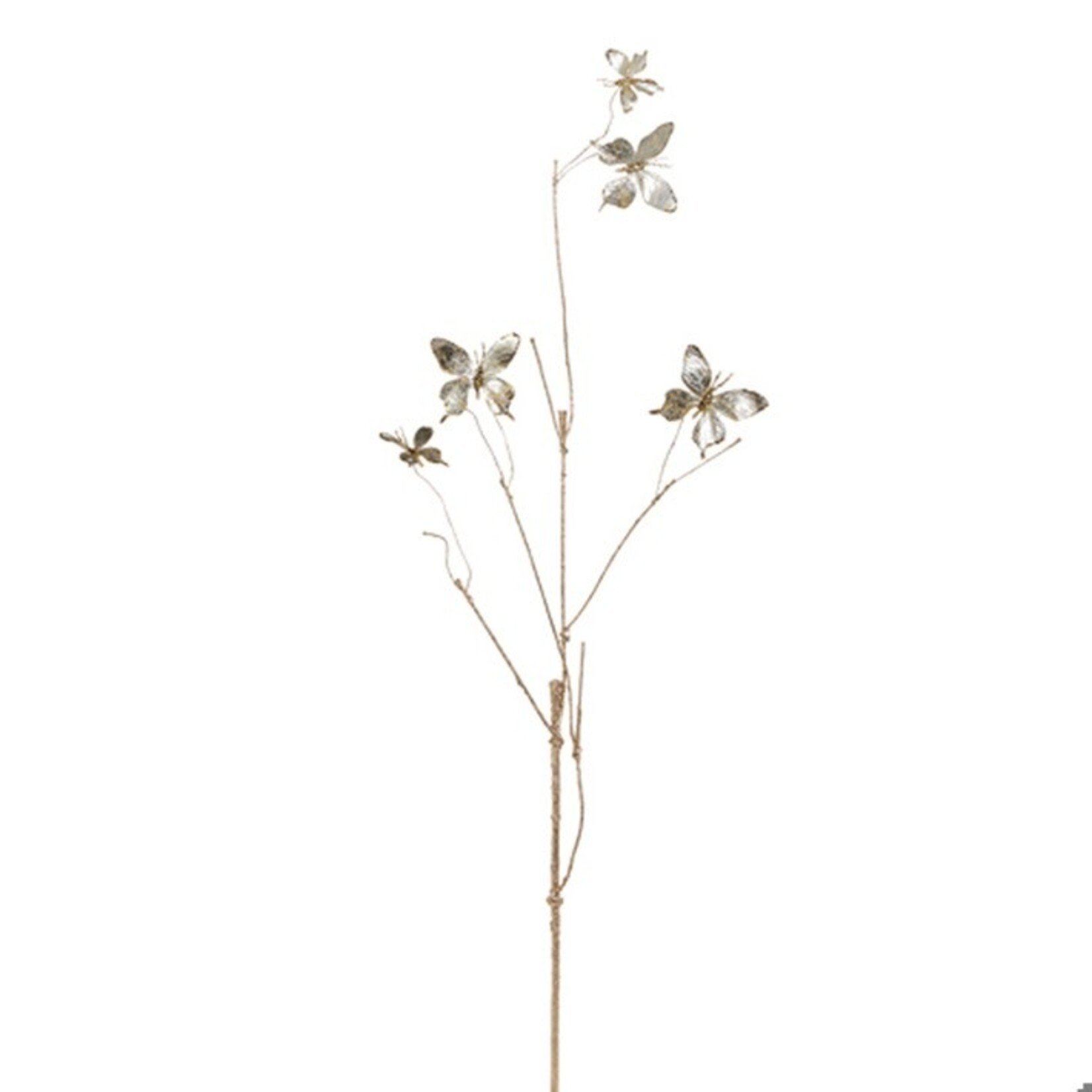 RAZ Imports Champagne Butterfly Branch 38"