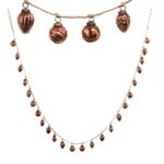 RAZ Imports Copper Glass Ornament Garland 6'