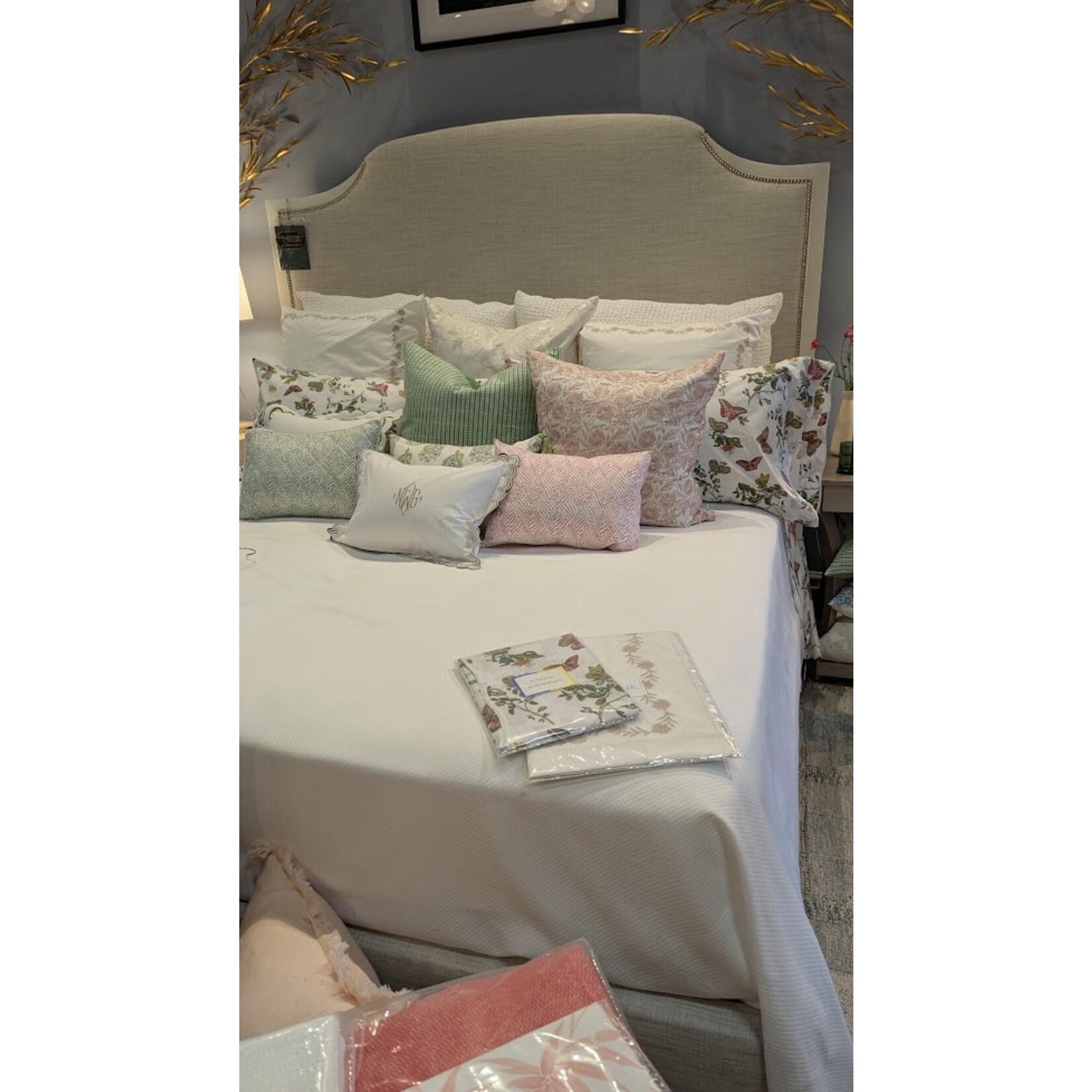 John Robshaw Textiles Maham Sage Decorative Pillow 22x22 with Insert