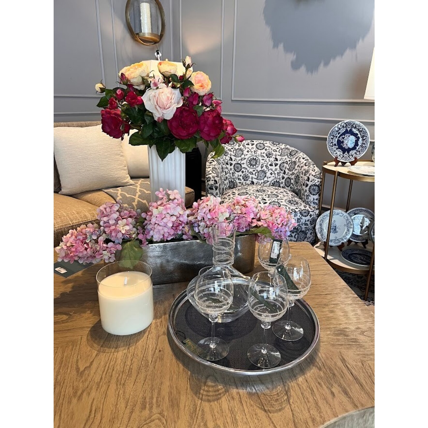 Mariposa Signature Round Metal Tray