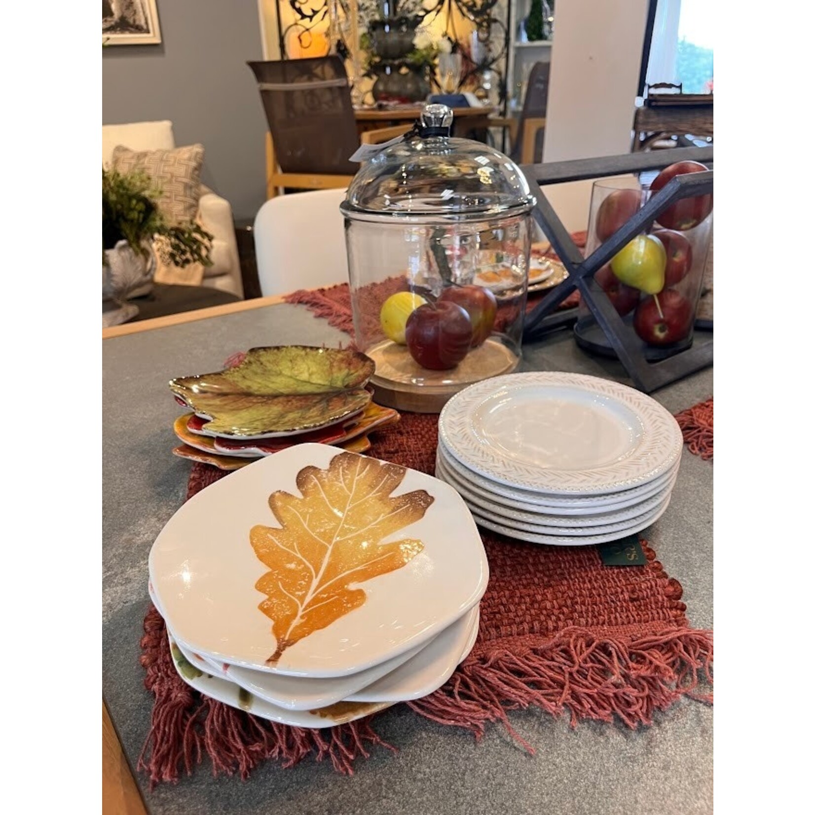 Vietri Autunno Leaf Salad Plates Set of 4