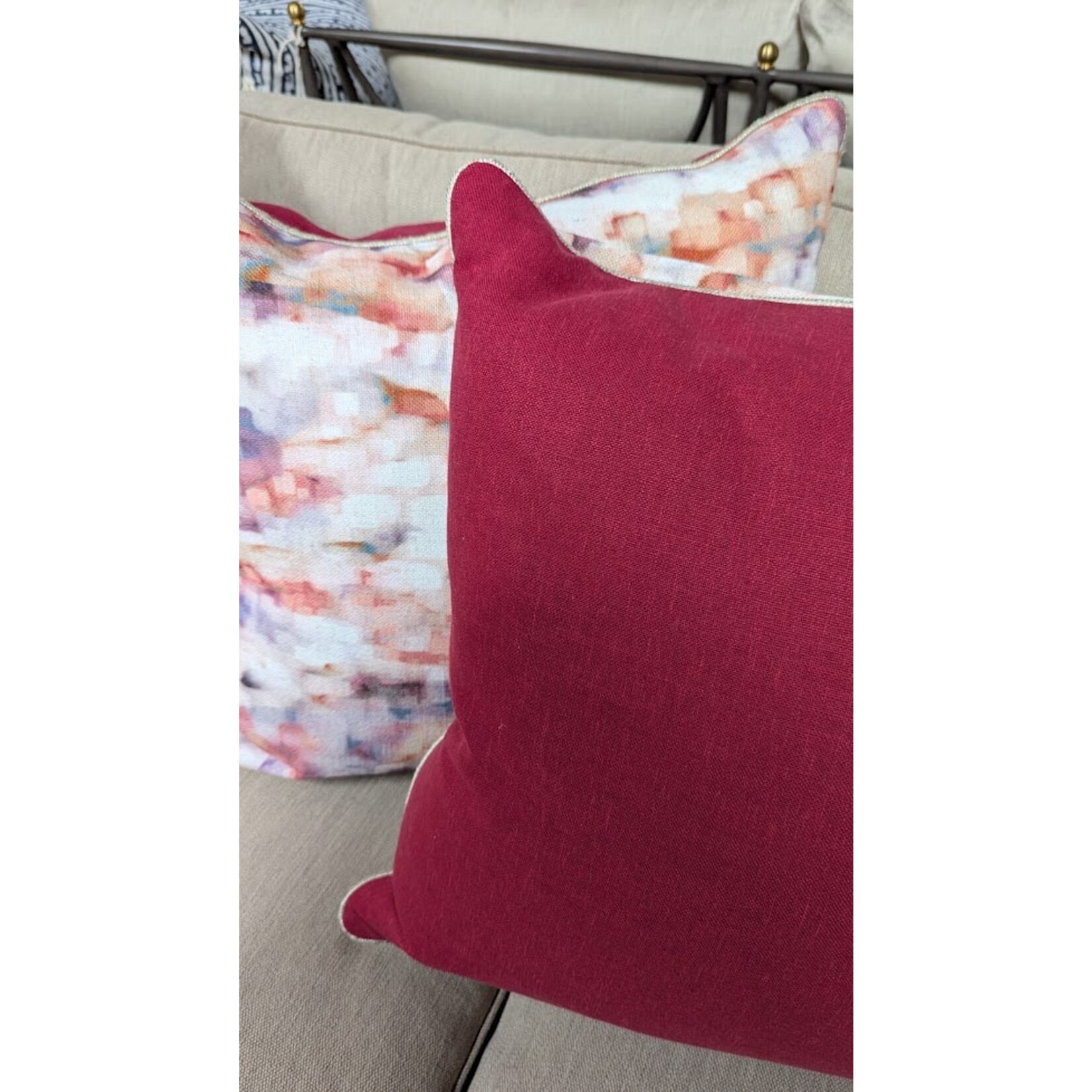 Gabby Aurora Jewel With Cord 24x24 Feather Fill Pillow 24x24