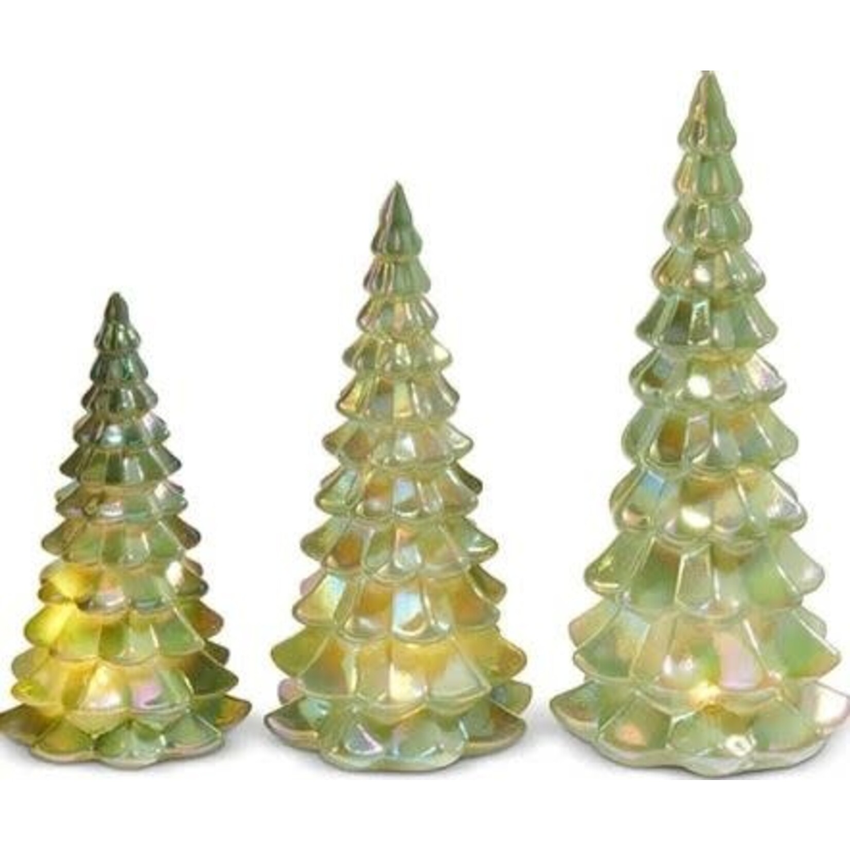 RAZ Imports Lighted Green Iridescent Tree