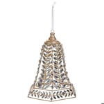 RAZ Imports Clear Jeweled Bell Ornament 12.5"
