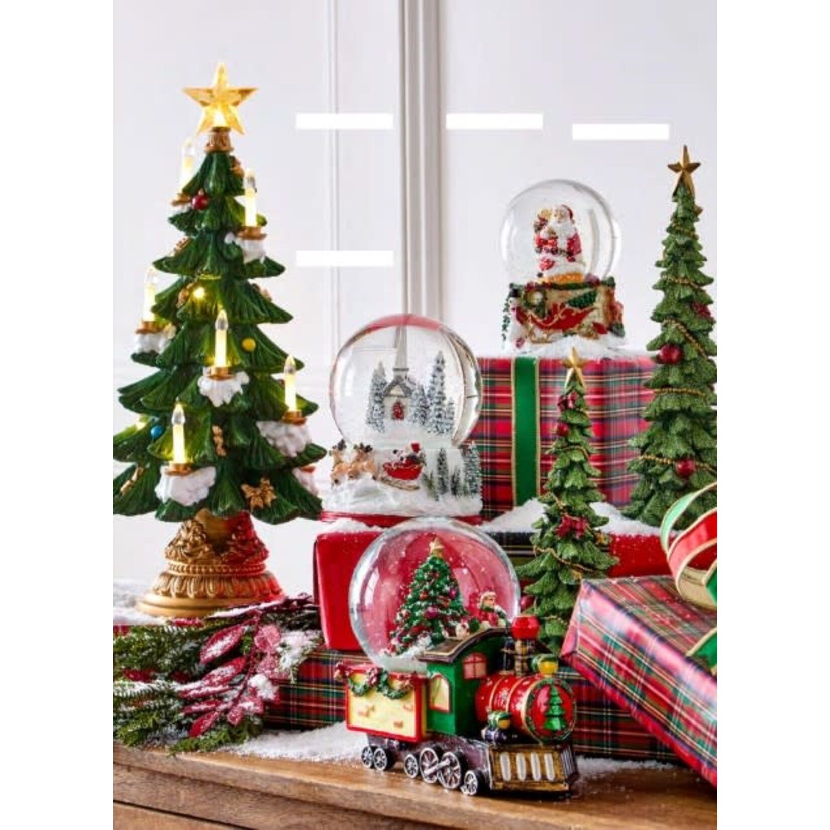 RAZ Imports Musical Train Water Snow Globe 8.75"