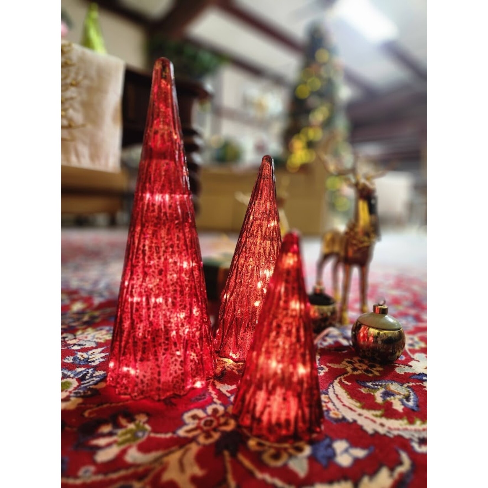 RAZ Imports Berry Glass Lighted Tree